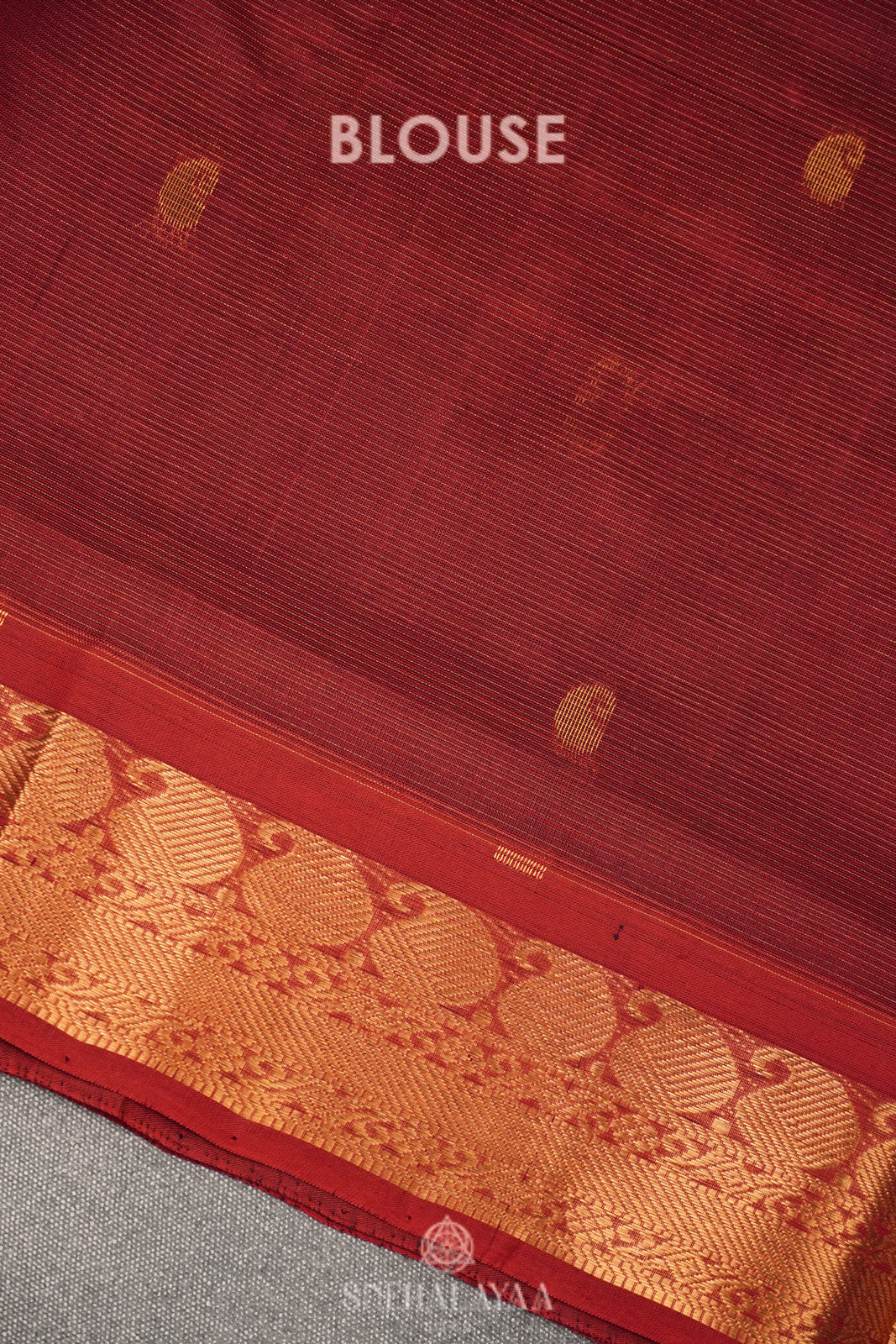 Brown  Vaira Oosi Kanchi Silk Cotton Saree