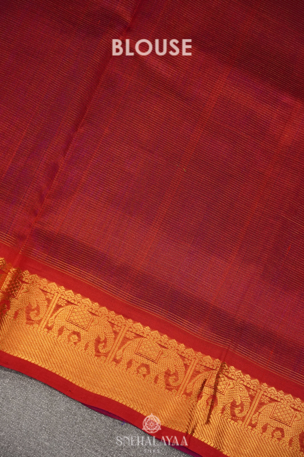 Royal Blue  Vaira  Oosi Kanchi Silk Cotton Saree
