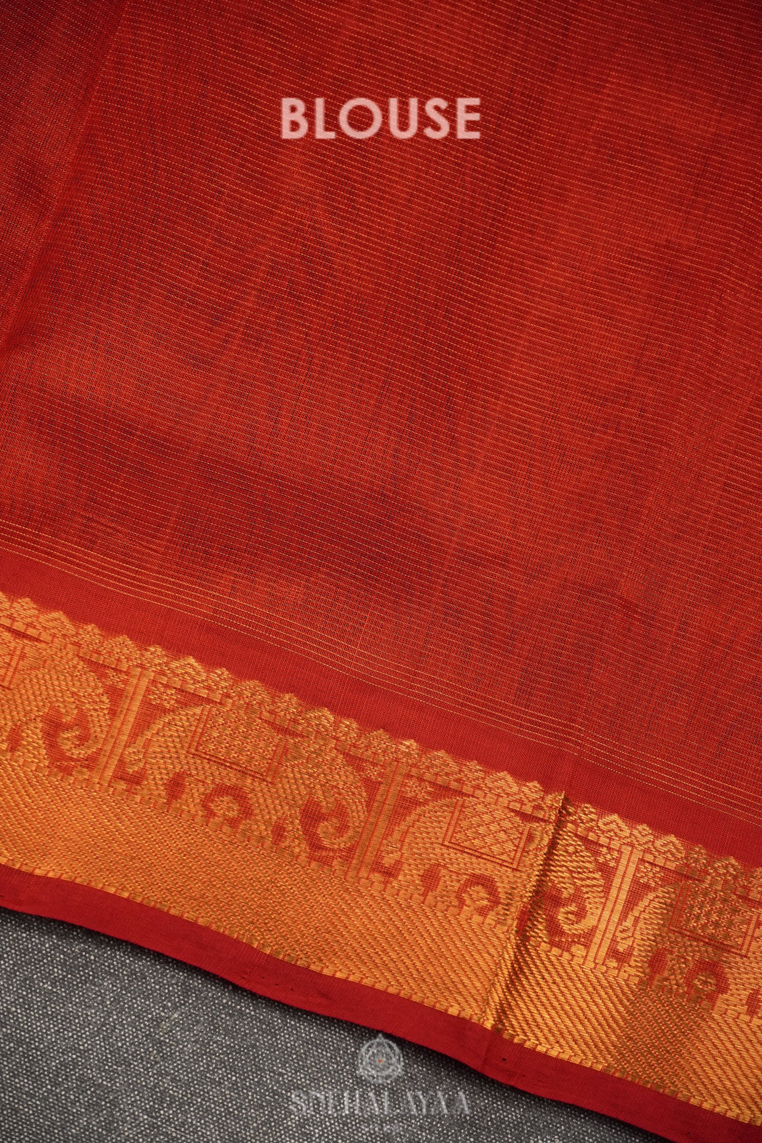 Royal Blue  Vaira Oosi Kanchi Silk Cotton Saree