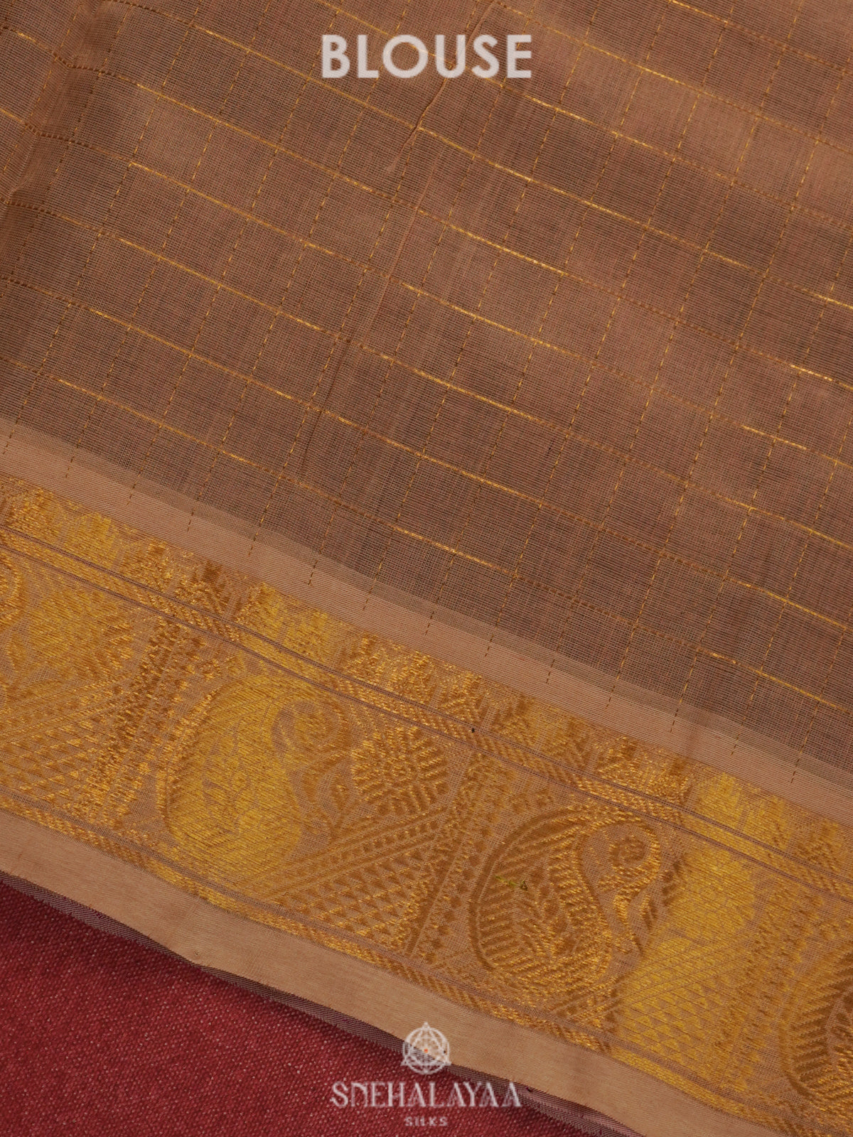 Magenta Kanchi Silk Cotton Saree with 1000 Buttas