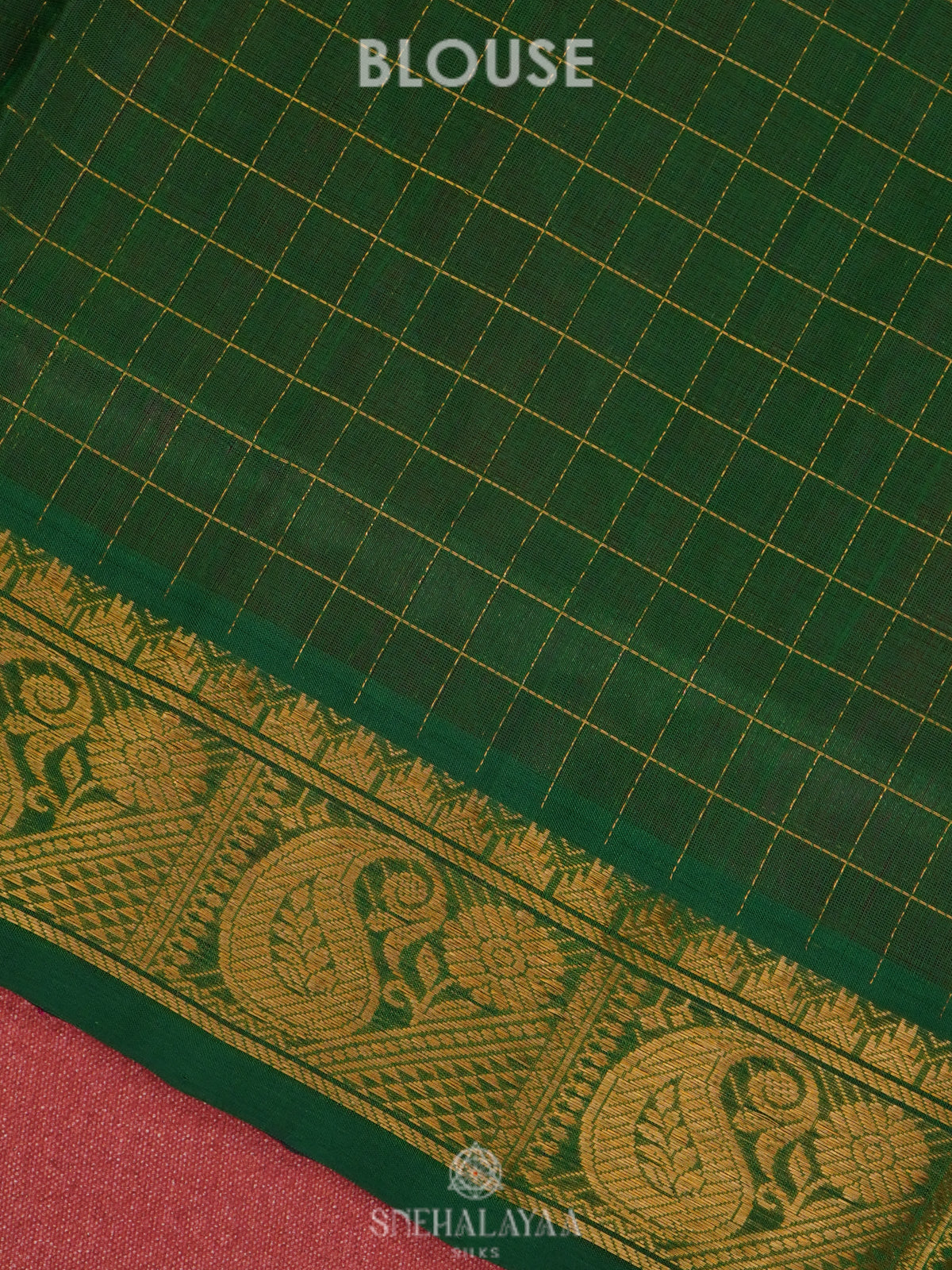Pink Kanchi Silk Cotton Saree with 1000 Buttas