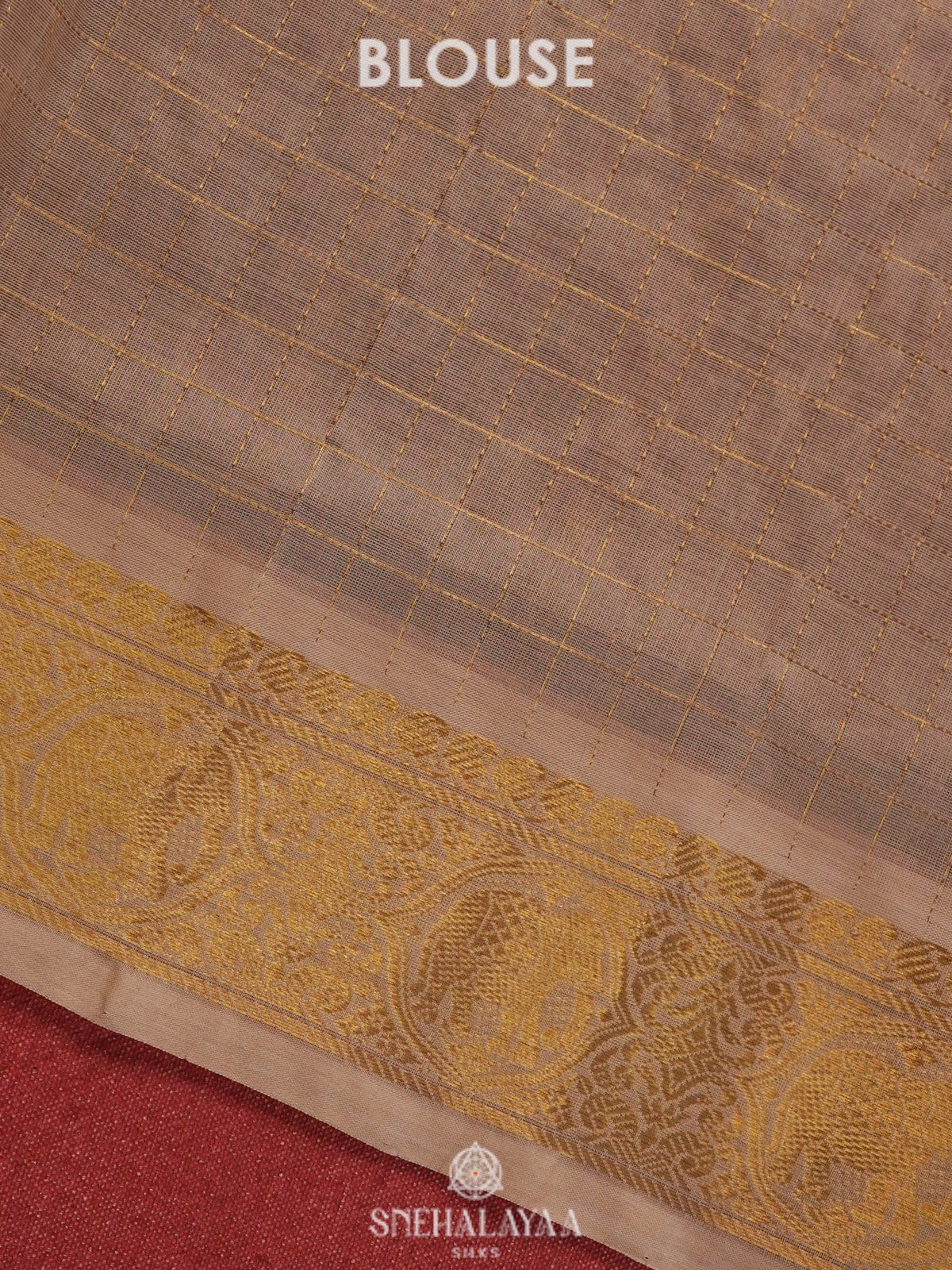 Magenta Kanchi Silk Cotton Saree with 1000 Buttas