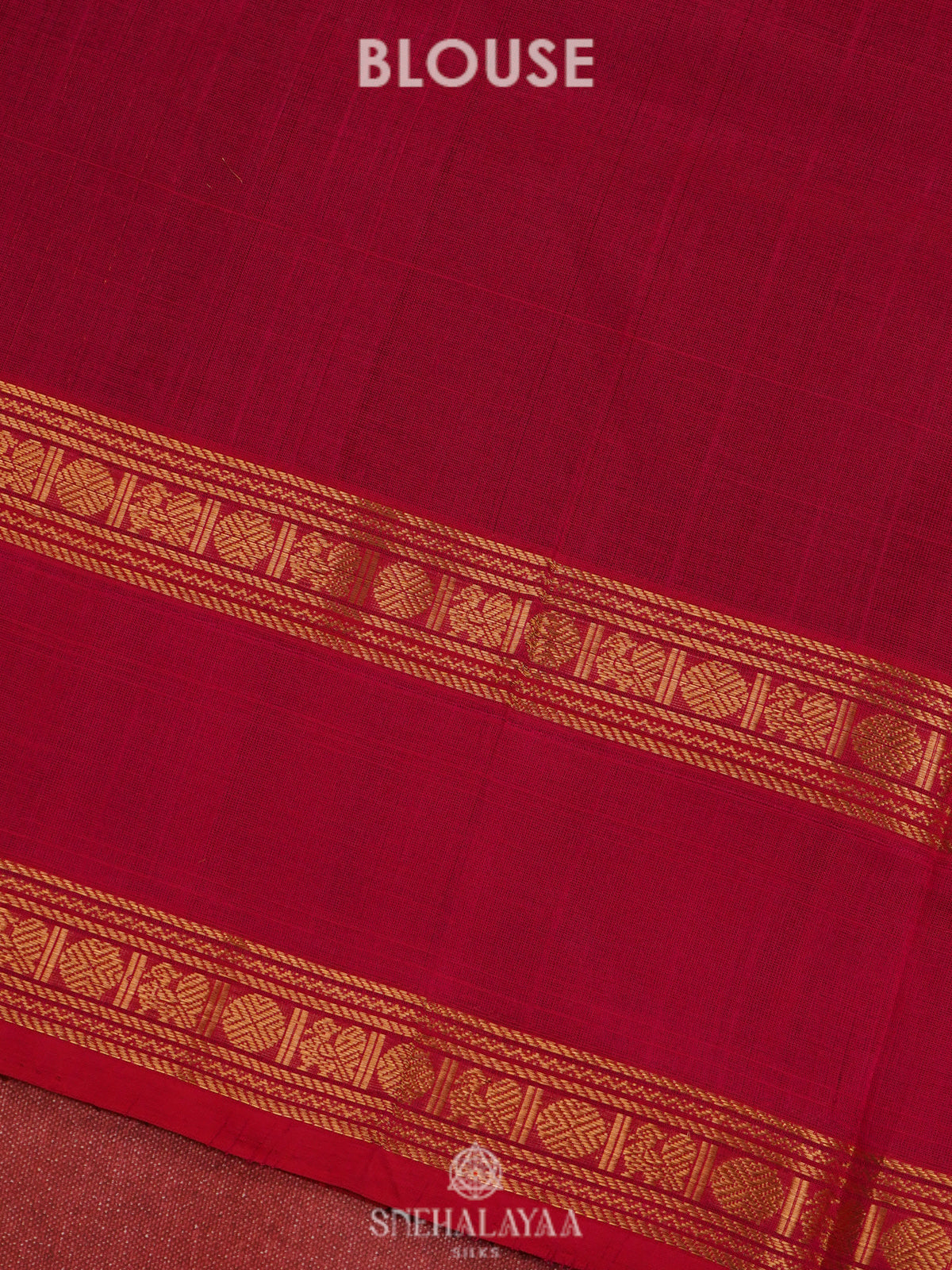 Brown Silk Cotton Saree with Zari Woven Buttas and Rich Golden Zari Border