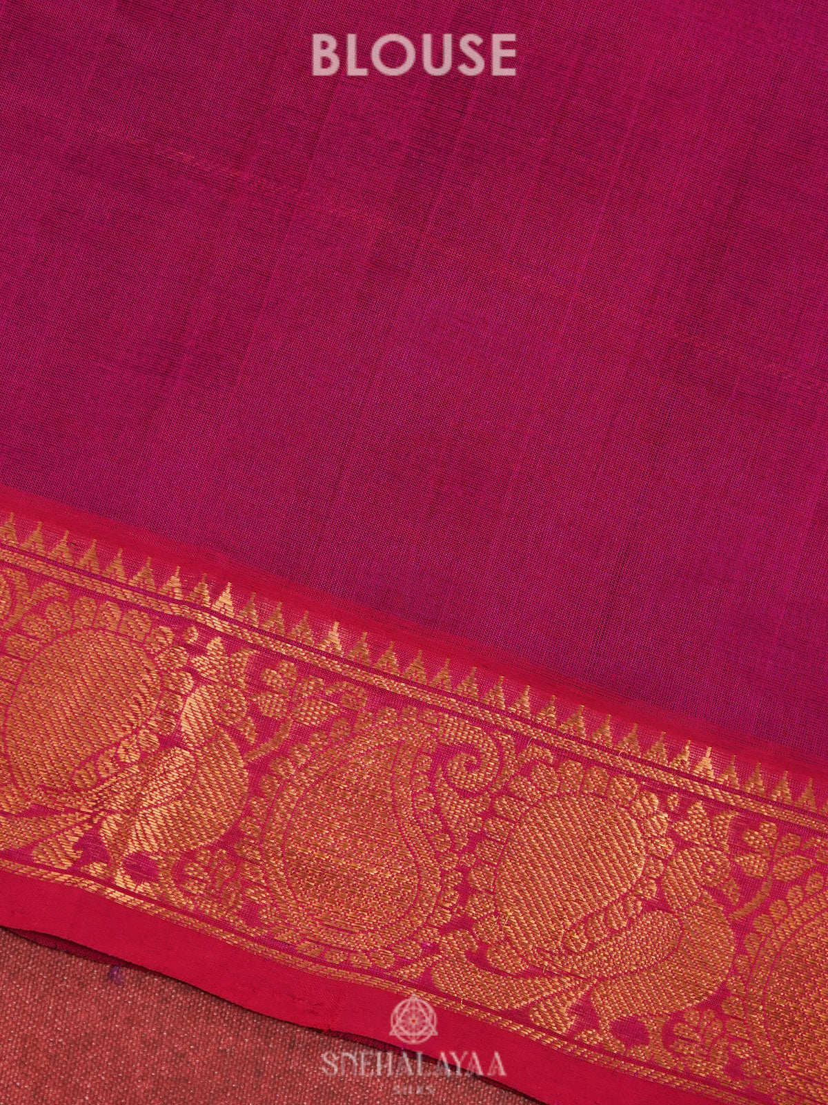 Purple Checked Silk Cotton Saree with Traditional Motifs and Zari Woven Border