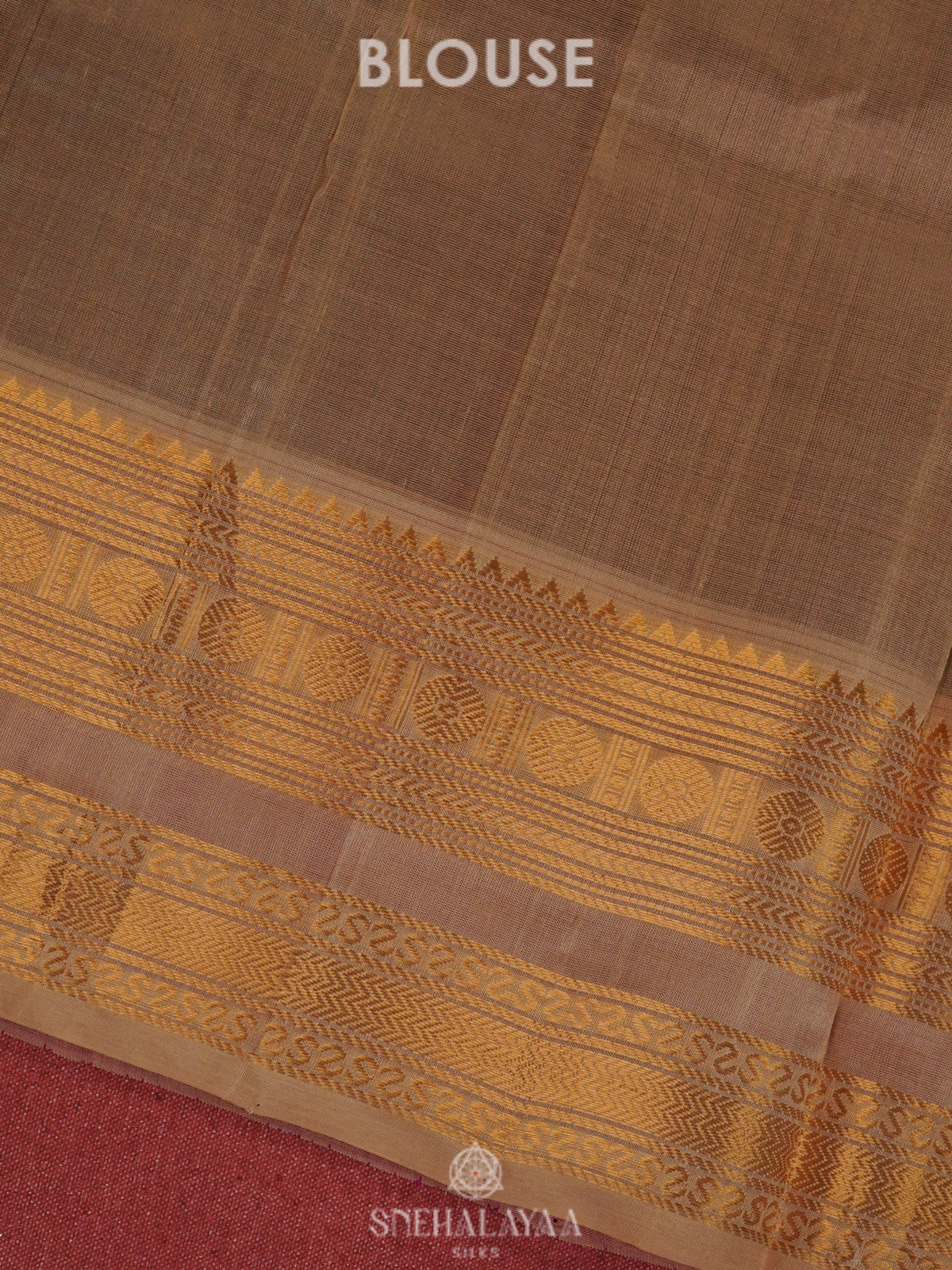 Magenta Kanchi Silk Cotton Saree with 1000 Buttas