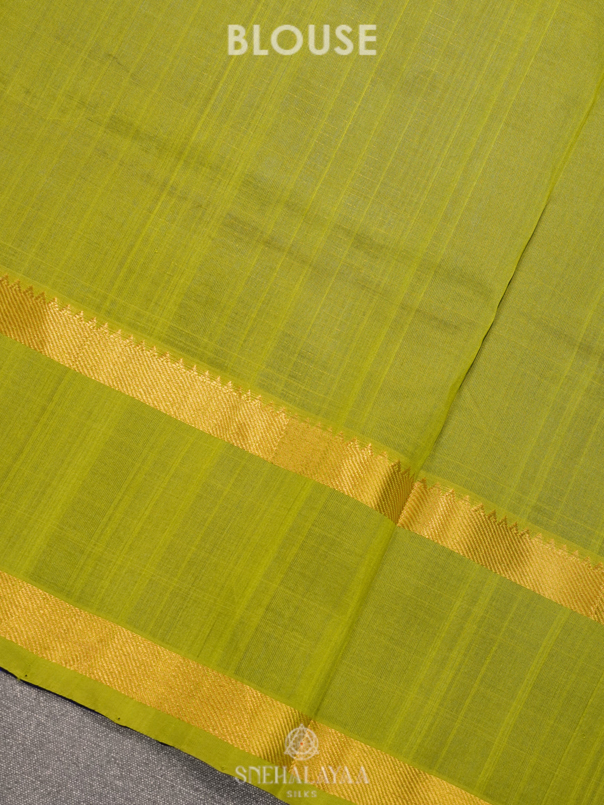 Royal Blue Kanchi Silk Cotton Saree with Zari Checks