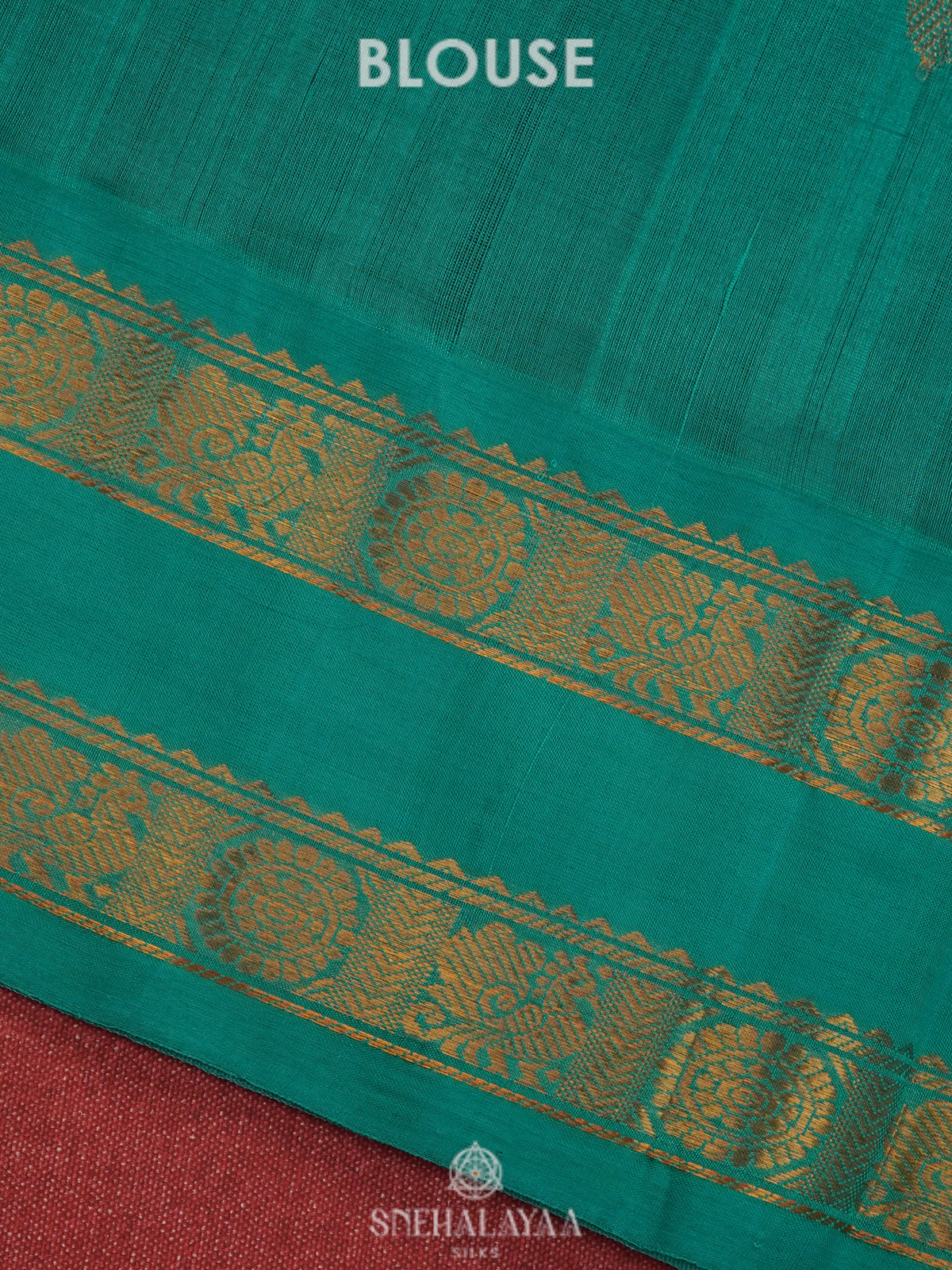 Maroon Silk Cotton Saree with Zari Woven Buttas and Rettapet Zari Border