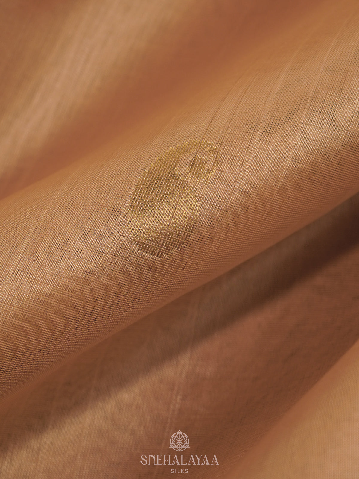 Cream Silk Cotton Saree with Zari Woven Buttas and Rich Golden Zari Border