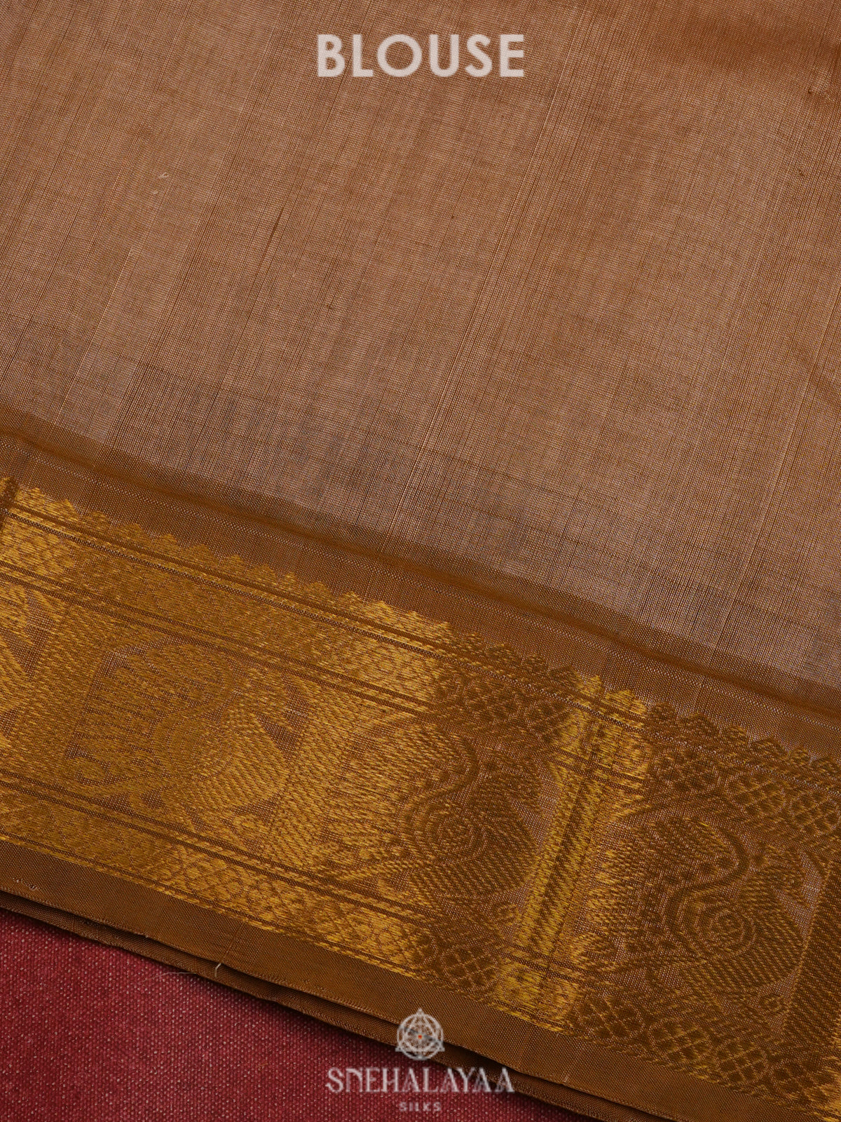 Off White Silk Cotton Saree with Zari Woven Buttas and Rich Golden Zari Border