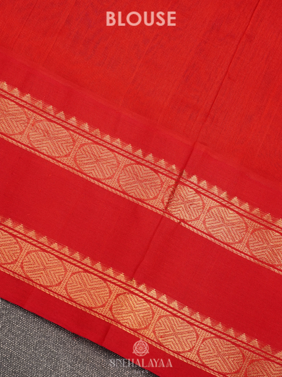 Violet Checked Silk Cotton Saree with Rettapet Zari Border
