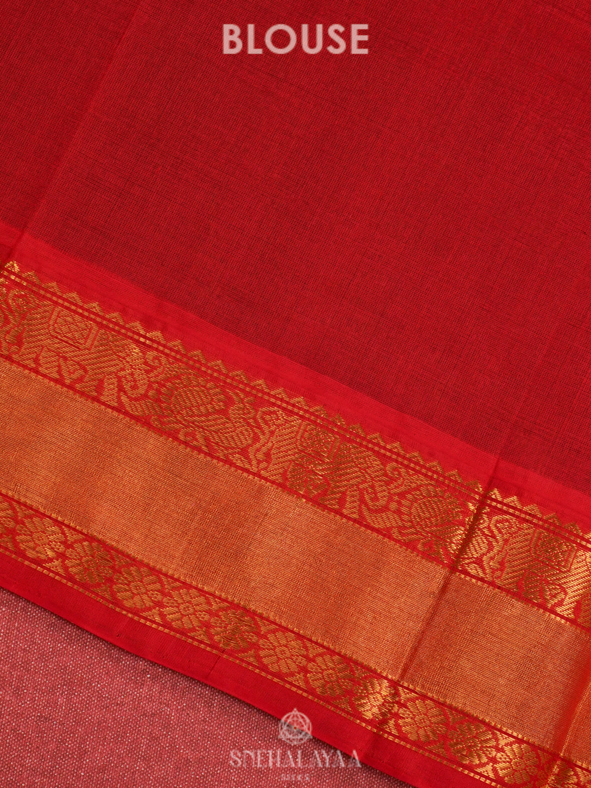 Forest Green Silk Cotton Saree with Zari Woven Buttas and Rich Golden Zari Border