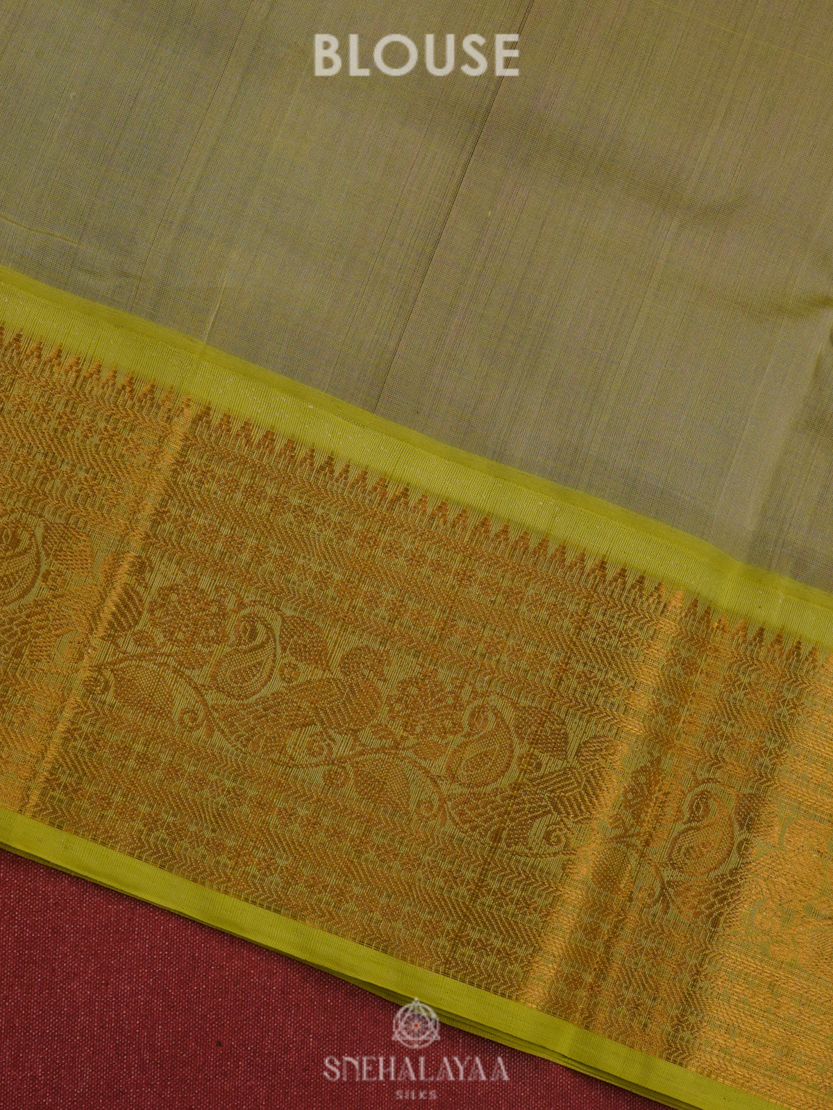 Purple Silk Cotton Saree with Zari Woven Buttas and Rich Golden Zari Border