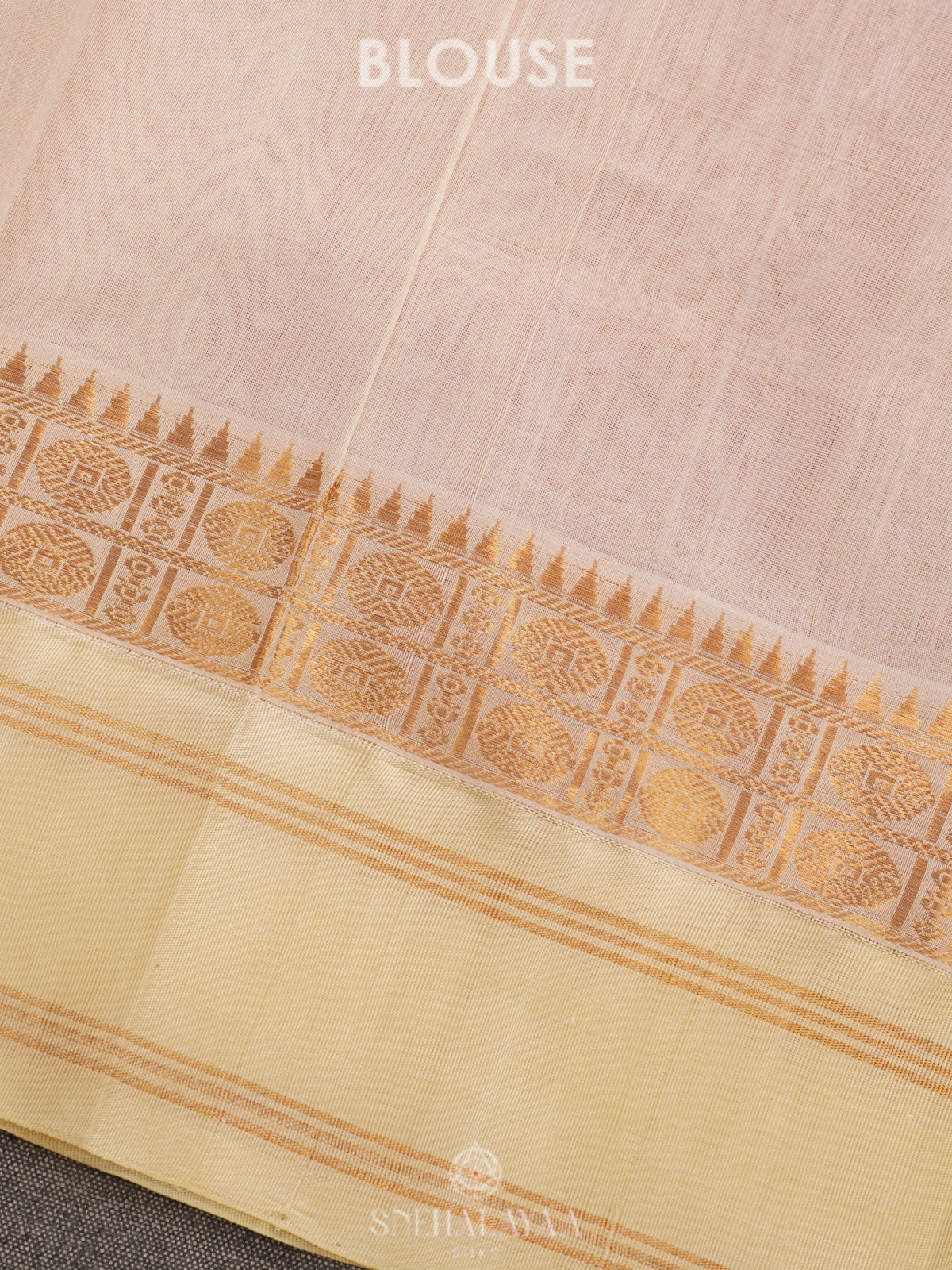Red Kanchi Silk Cotton Saree with Zari Checks