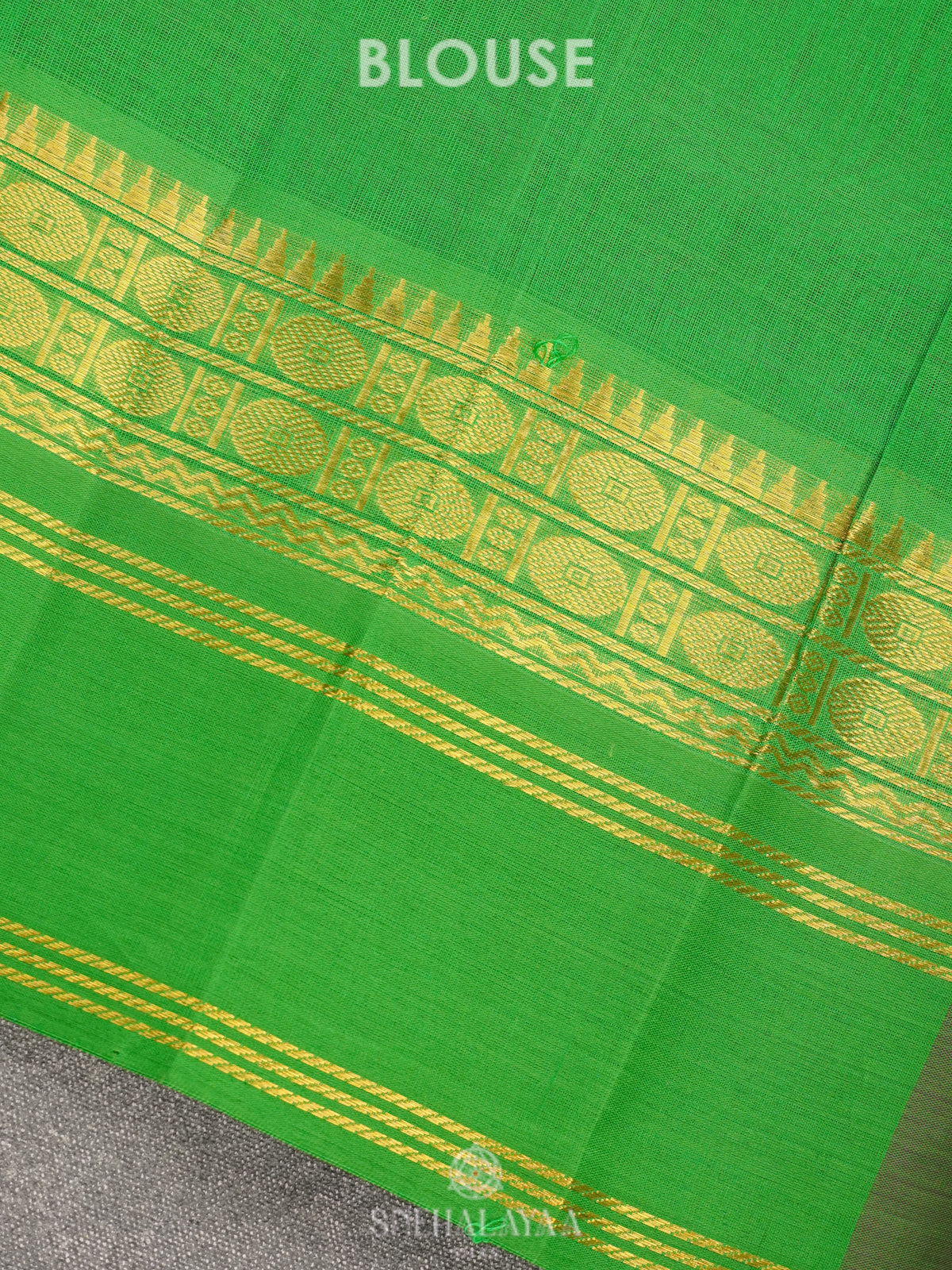 Violet Kanchi Silk Cotton Saree with Zari Checks