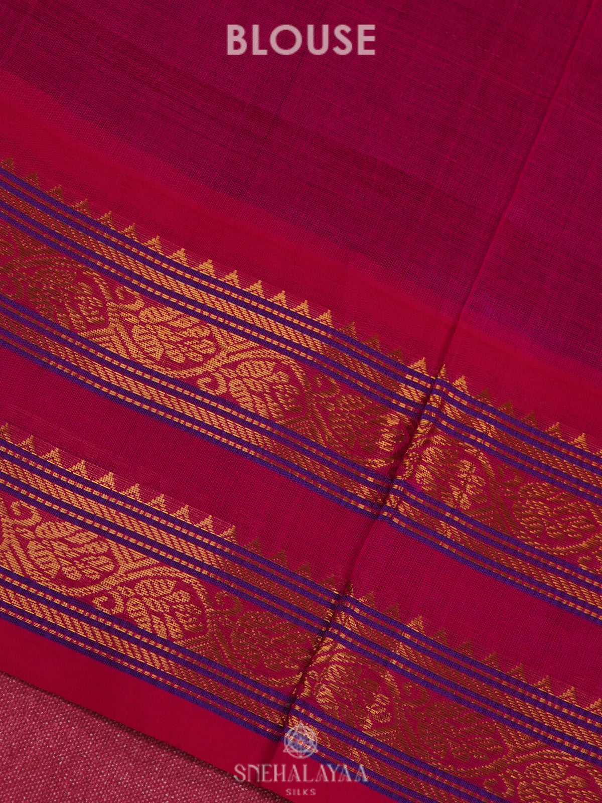 Purple Kanchi Silk Cotton Saree with 1000 Buttas