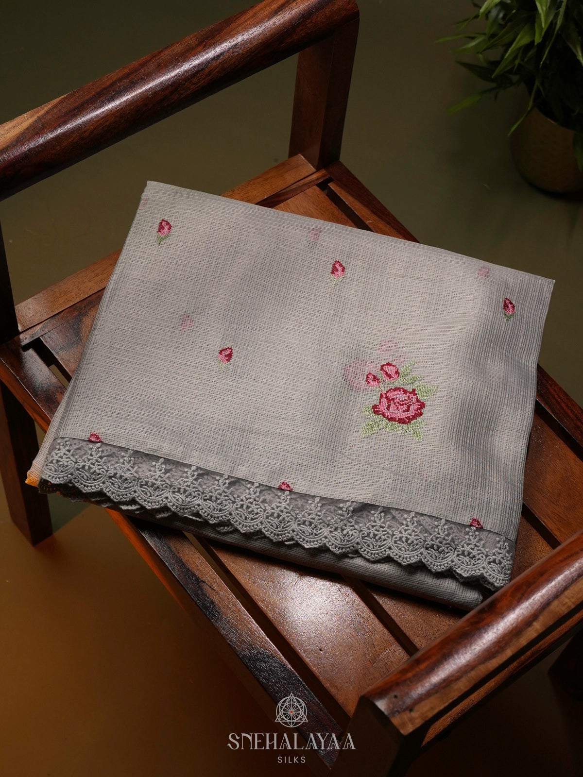 Grey Kota Saree
