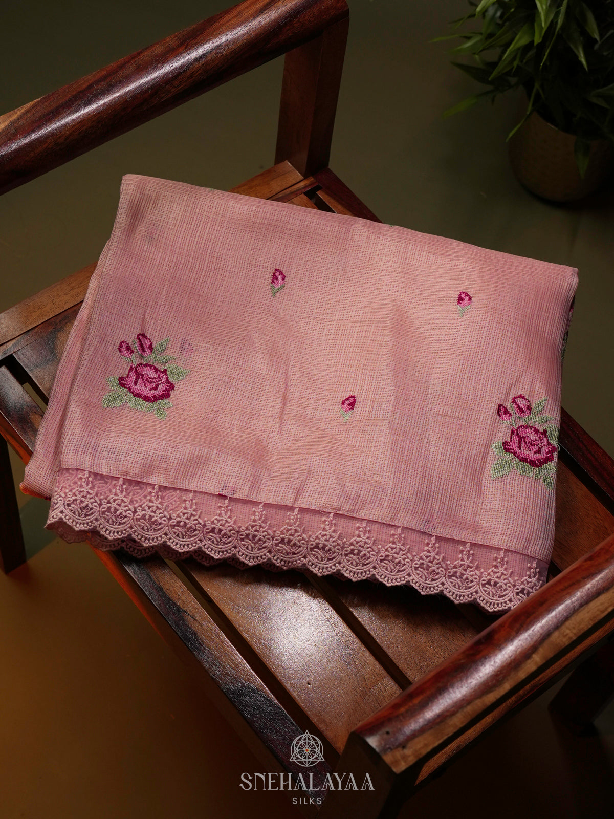 Peach Kota Saree