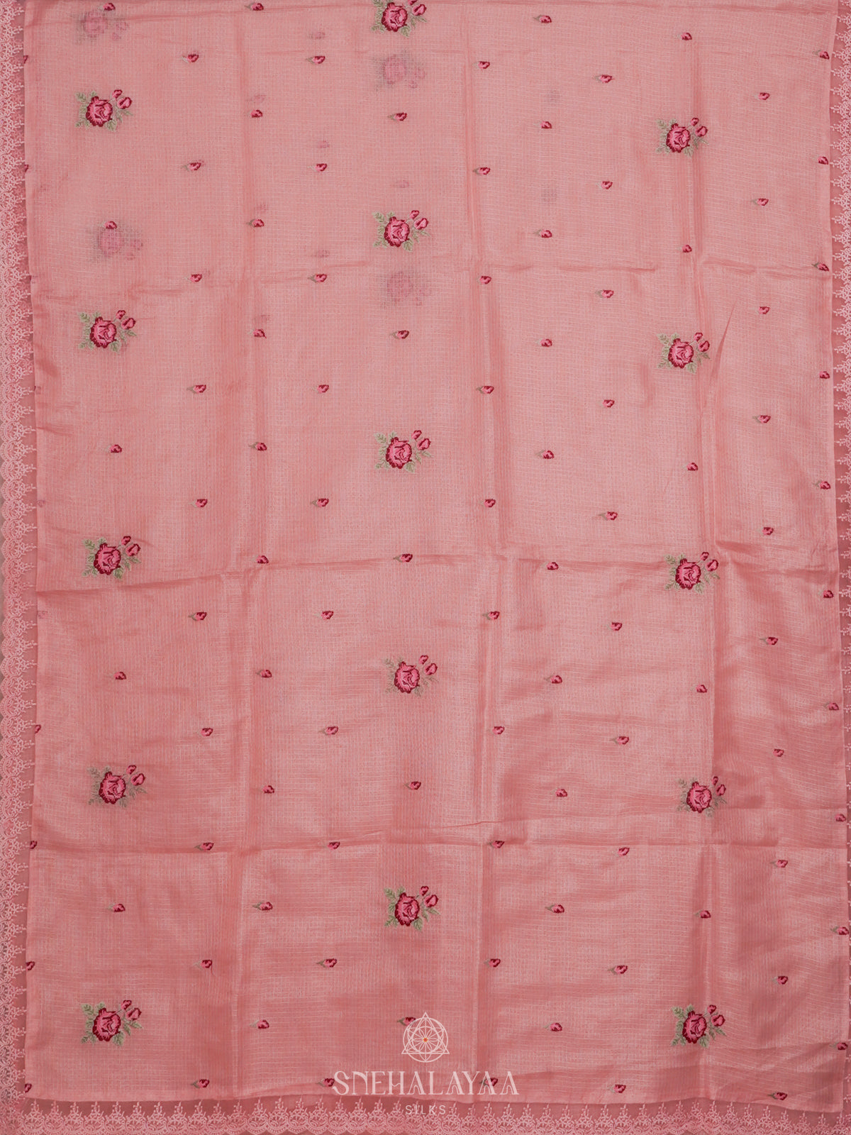 Peach Kota Saree