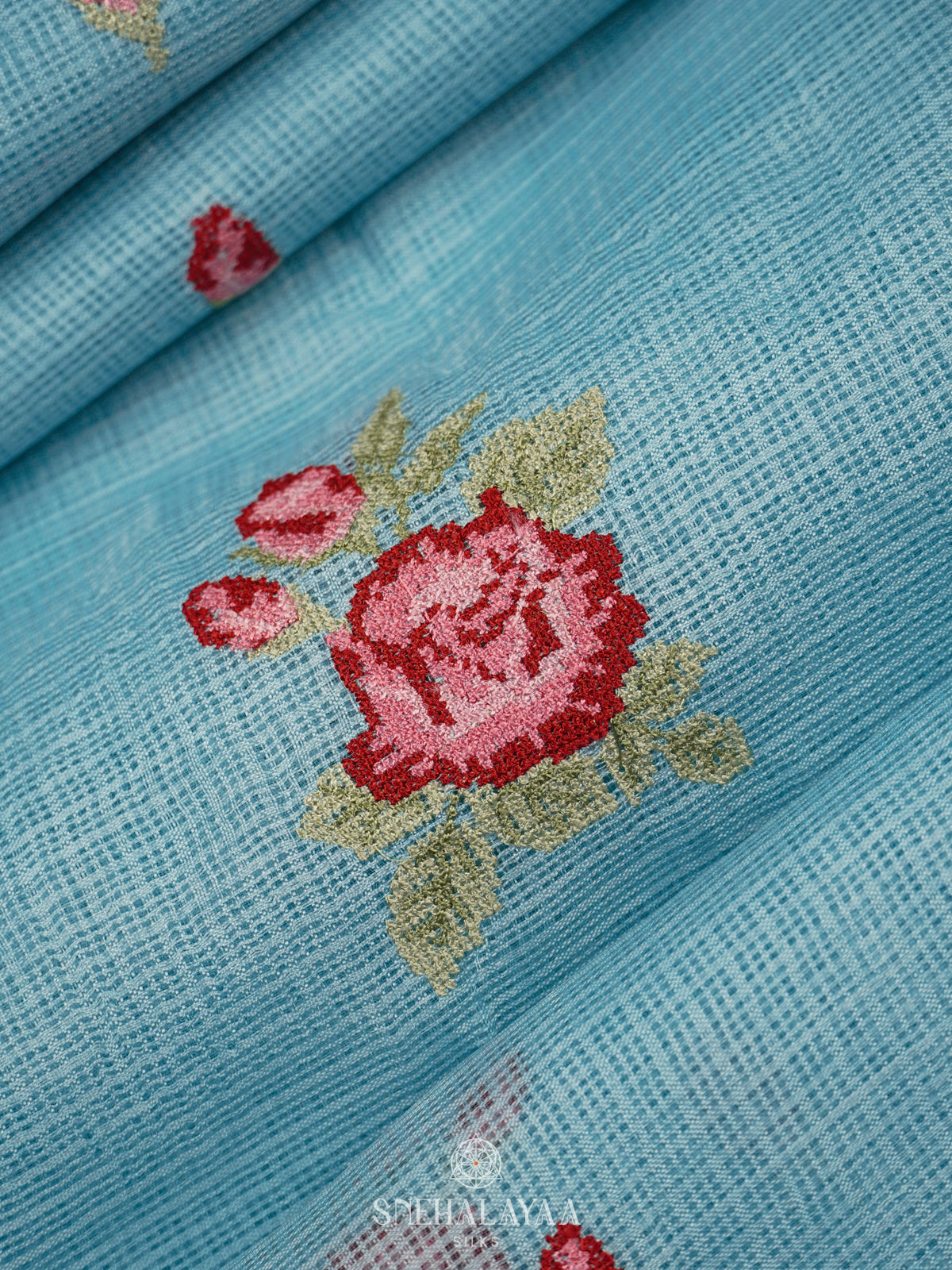 Sky Blue Kota Saree