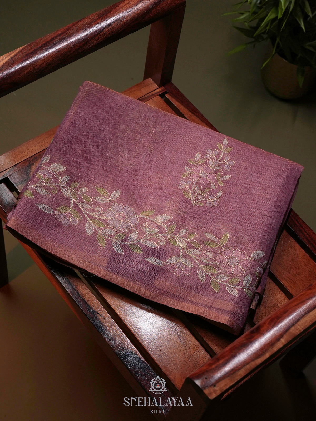 Pale Pink Linen Saree