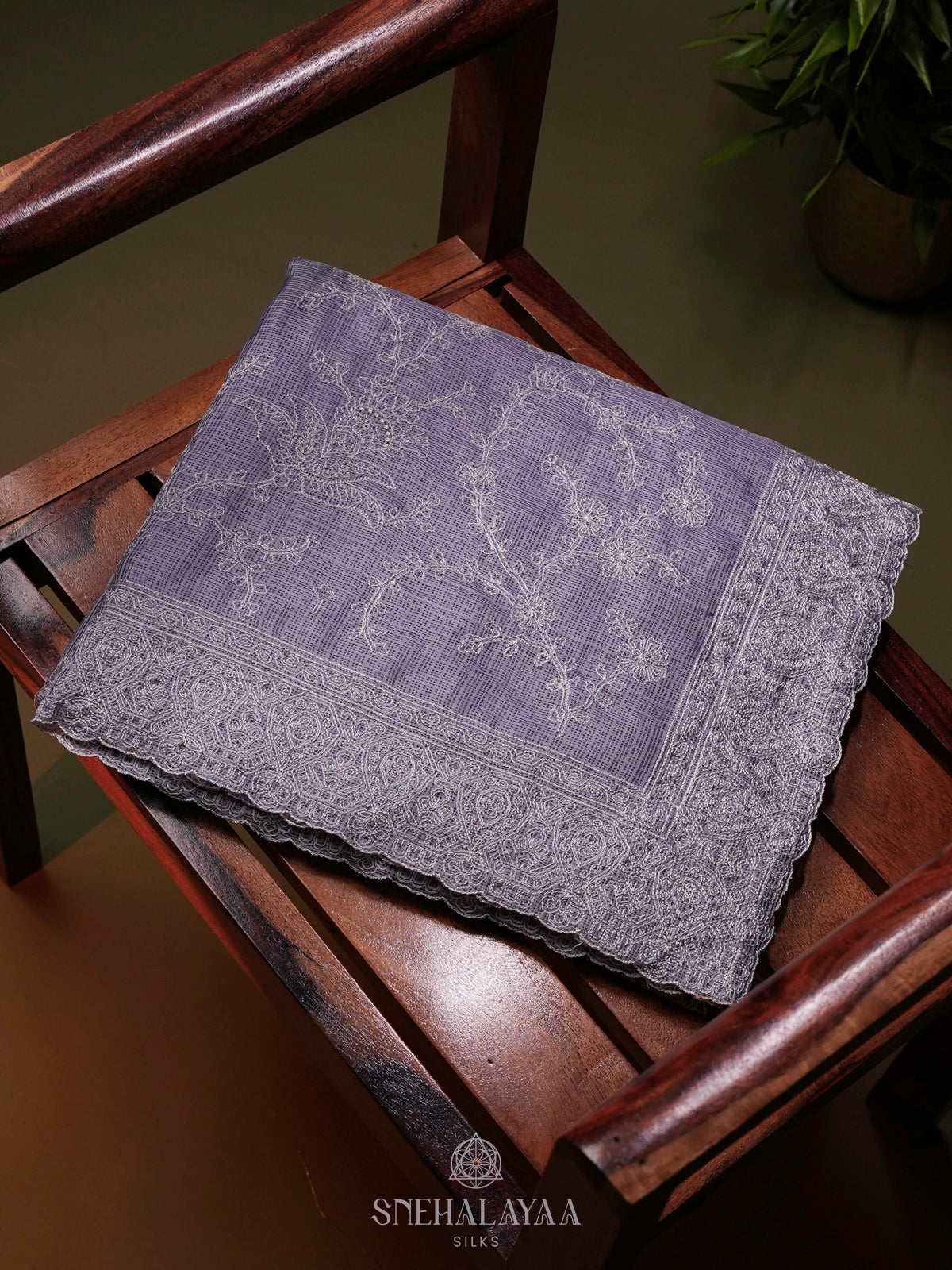Lavender Kota Saree