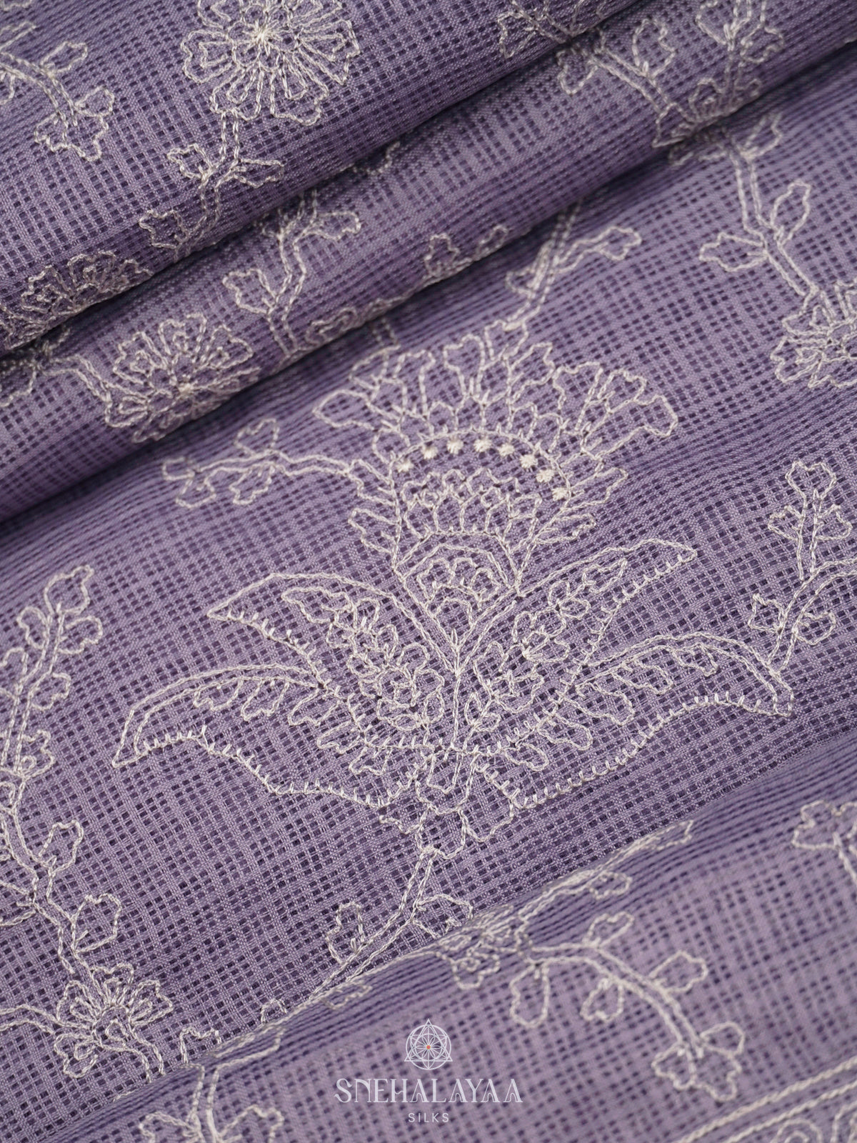 Lavender Kota Saree