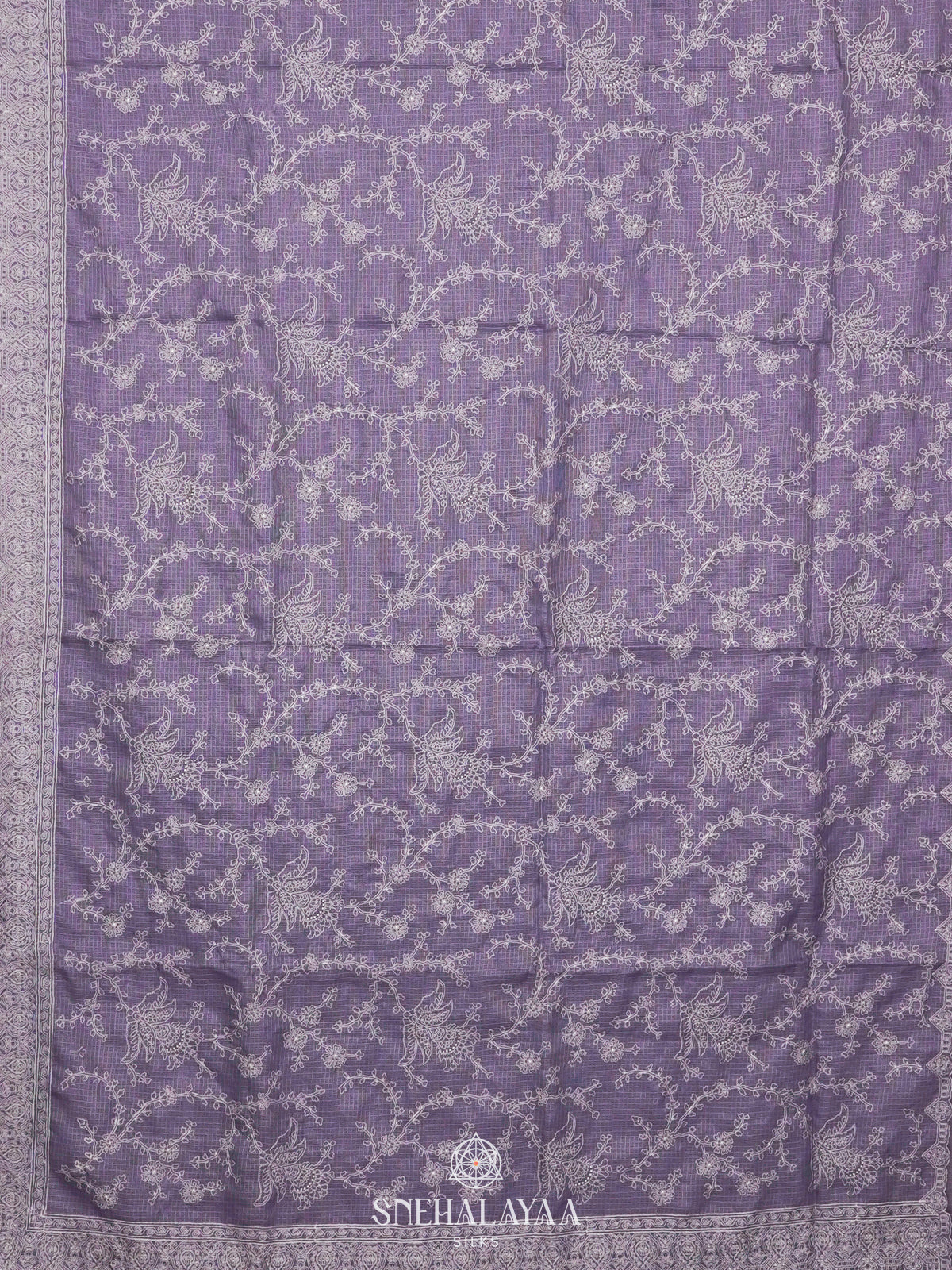Lavender Kota Saree