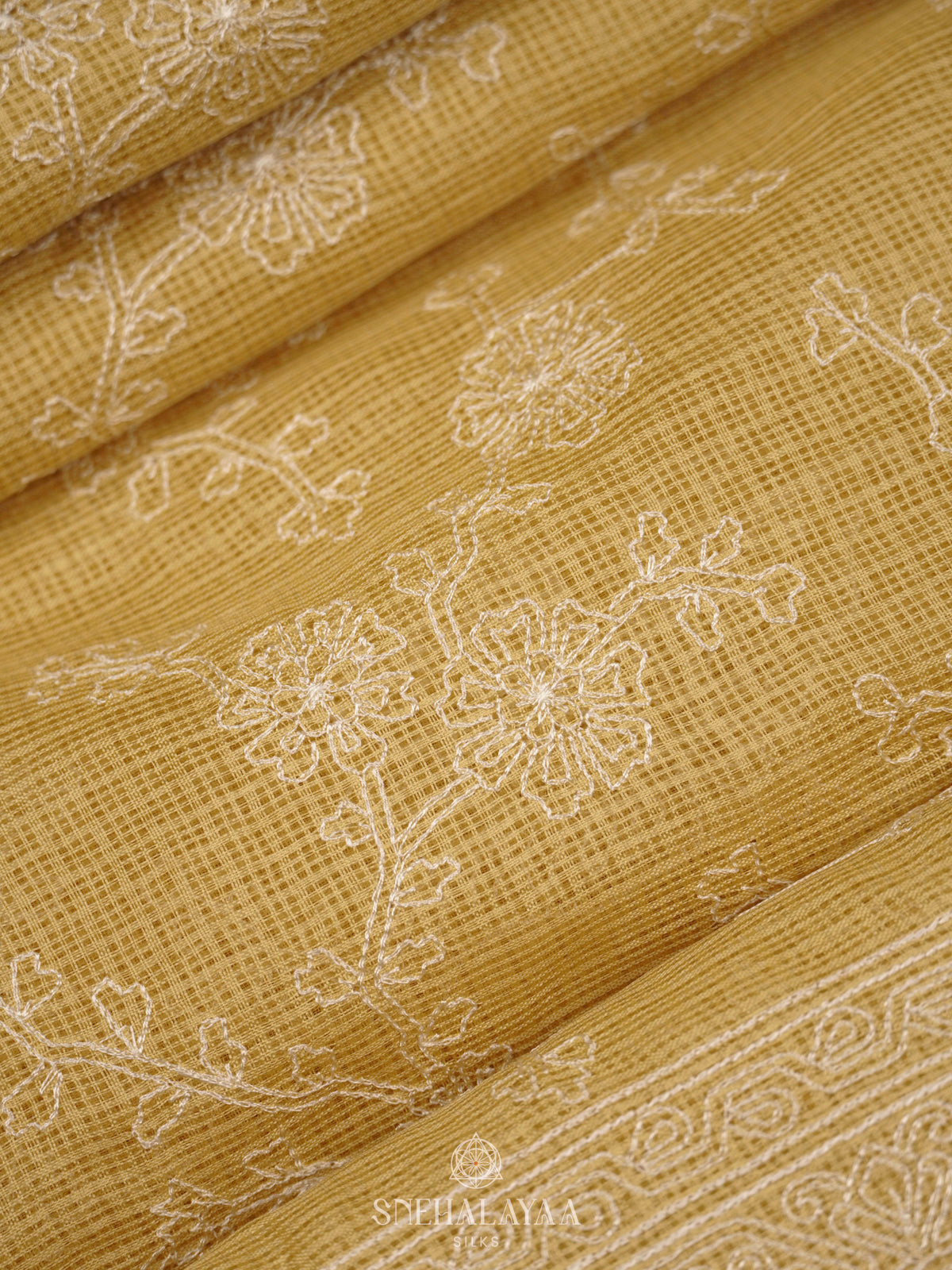 Pale Yellow Kota Saree