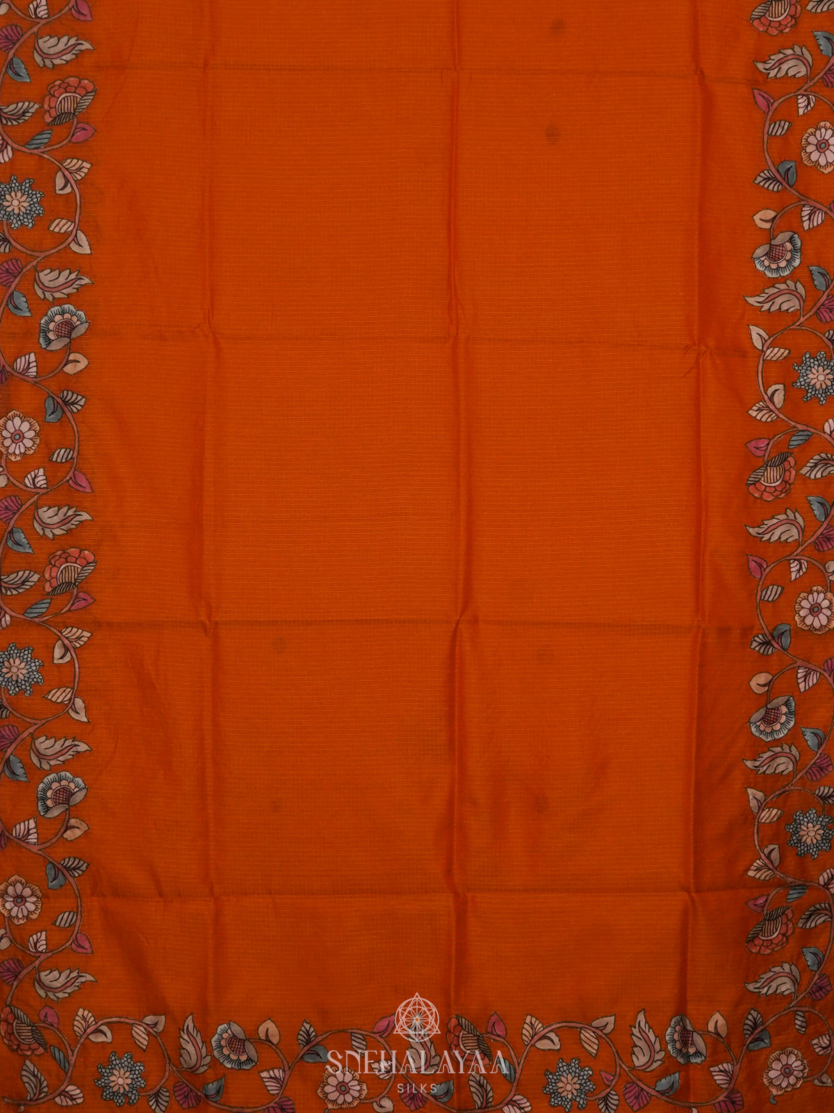 Rust Orange Kota Saree
