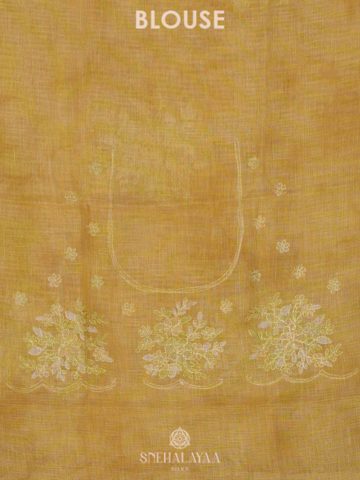 Yellow Linen Saree