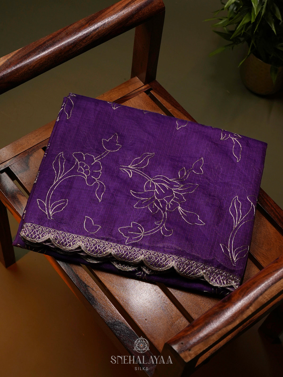 Purple Kota Saree