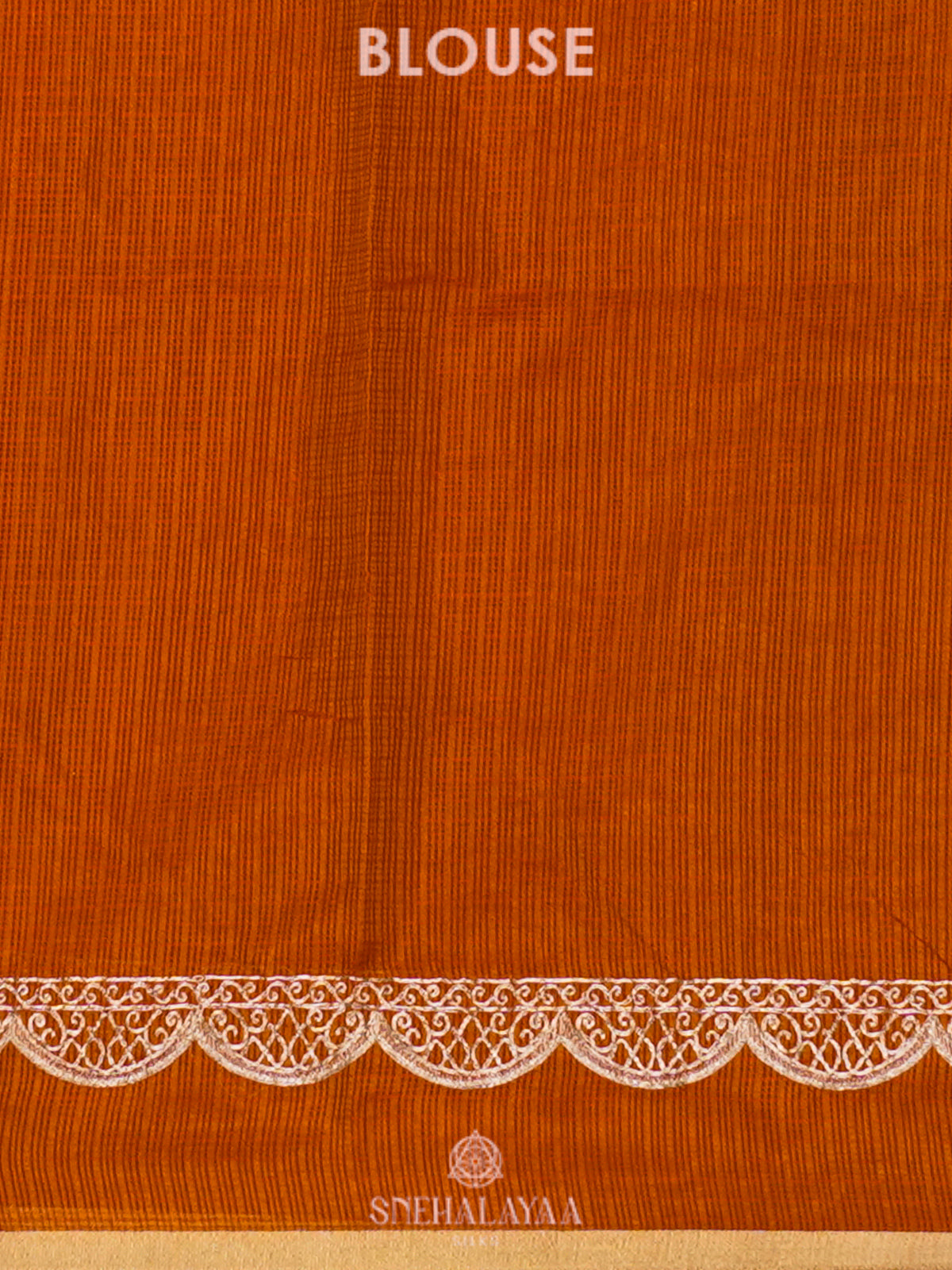 Rust Orange Kota Saree