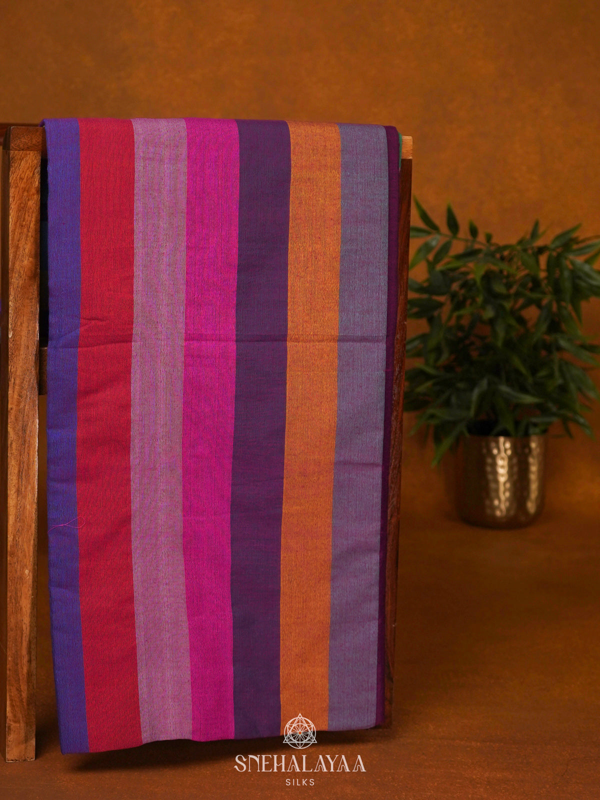 Multicolour Mul Cotton Saree