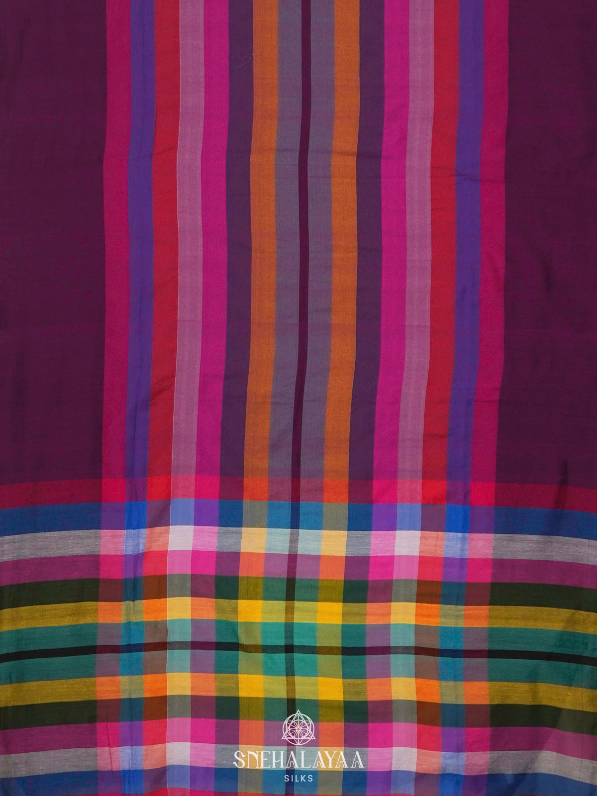 Multicolour Mul Cotton Saree