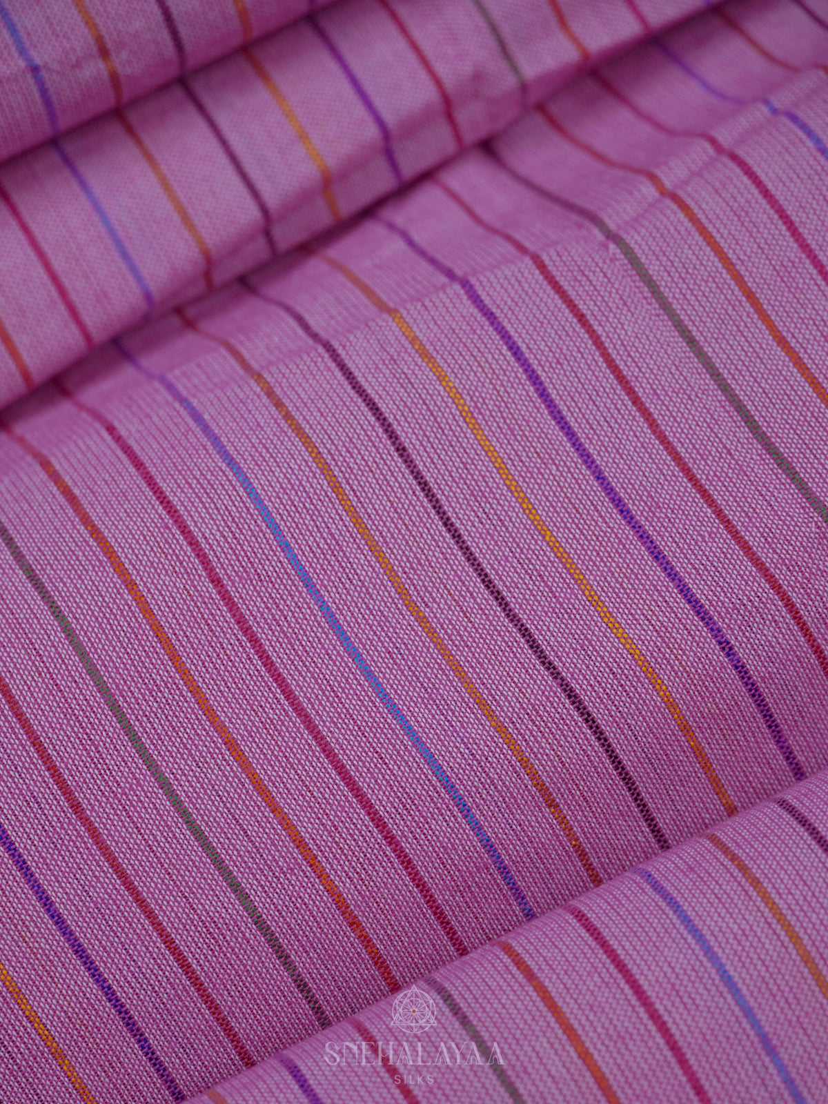 Lavender Mul Cotton Saree