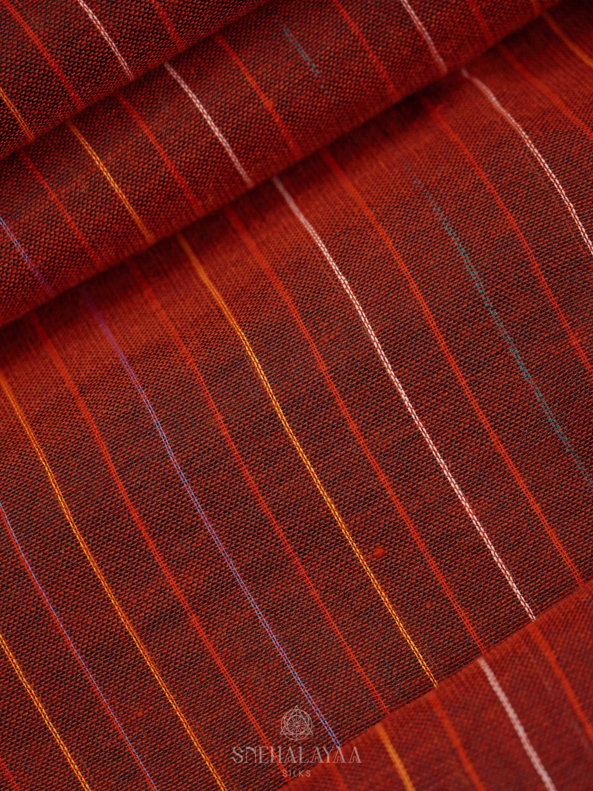 Maroon Mul Cotton Saree