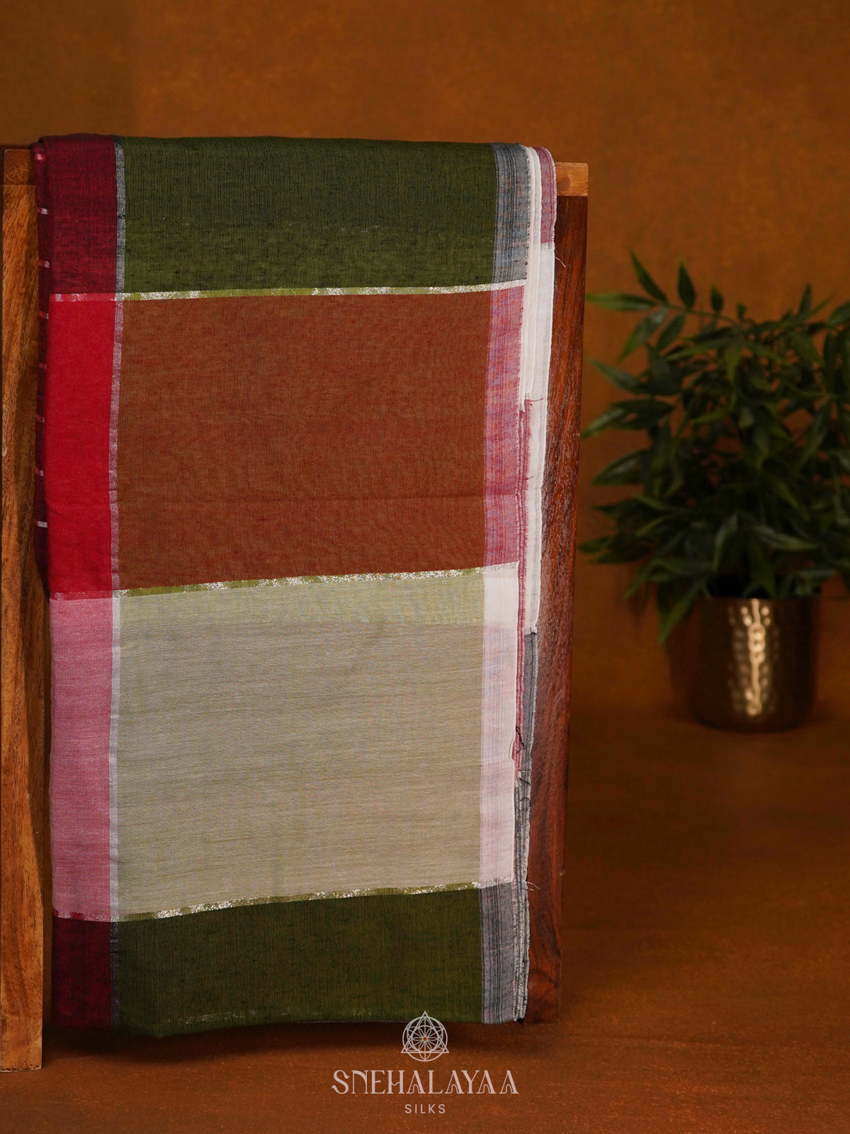 Multicolour Mul Cotton Saree
