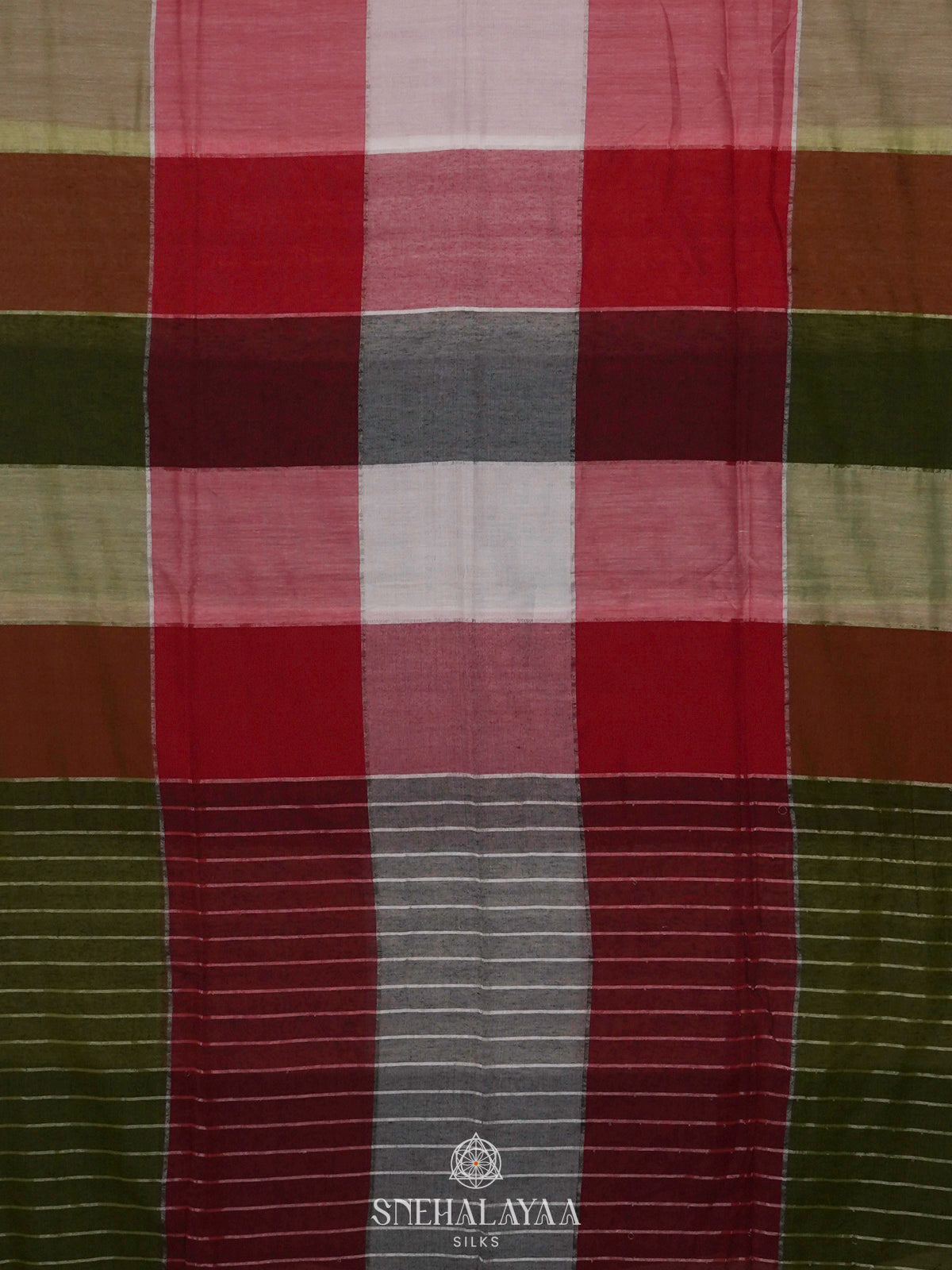 Multicolour Mul Cotton Saree