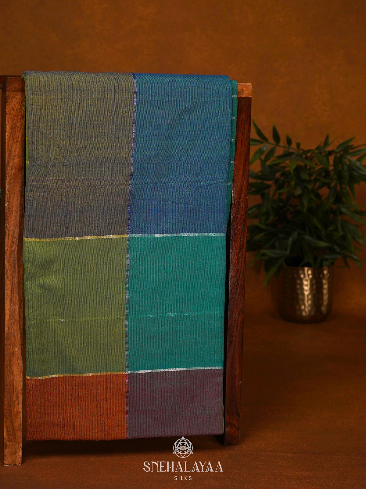 Multicolour Mul Cotton Saree