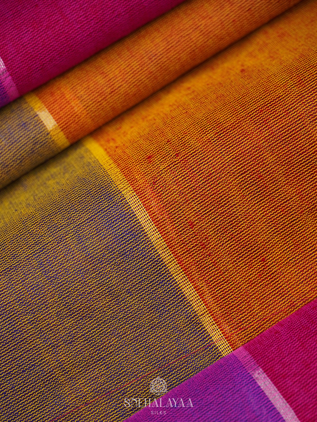 Multicolour Mul Cotton Saree