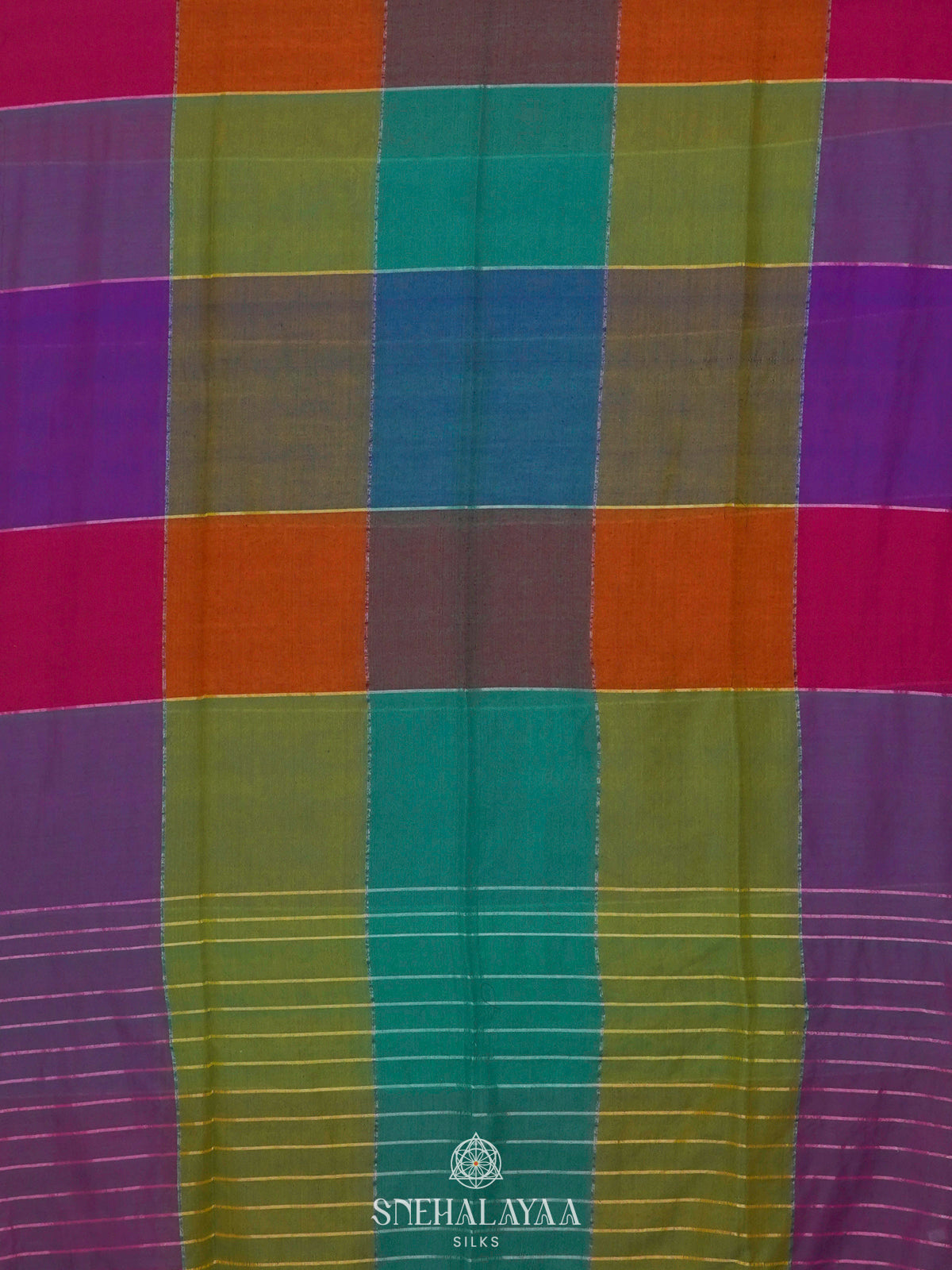 Multicolour Mul Cotton Saree