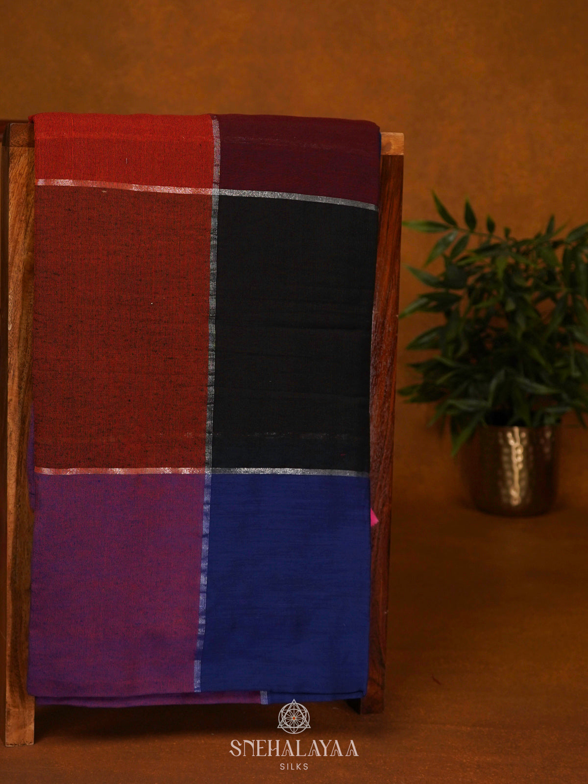 Multicolour Mul Cotton Saree