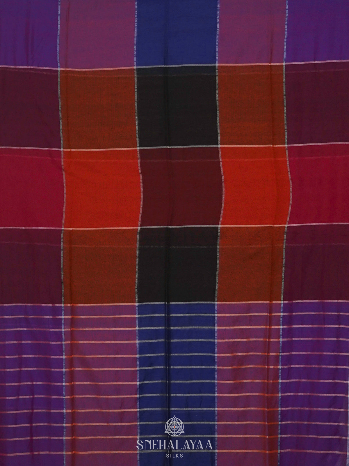 Multicolour Mul Cotton Saree