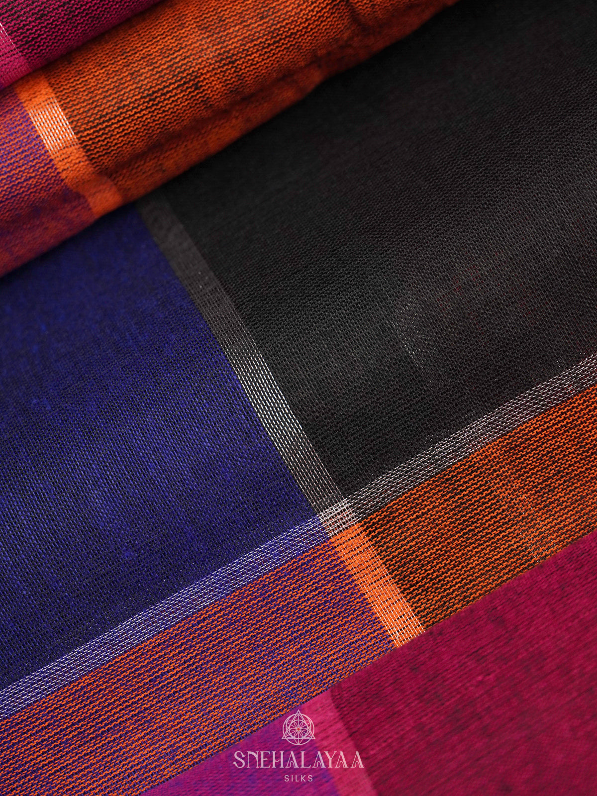 Multicolour Mul Cotton Saree