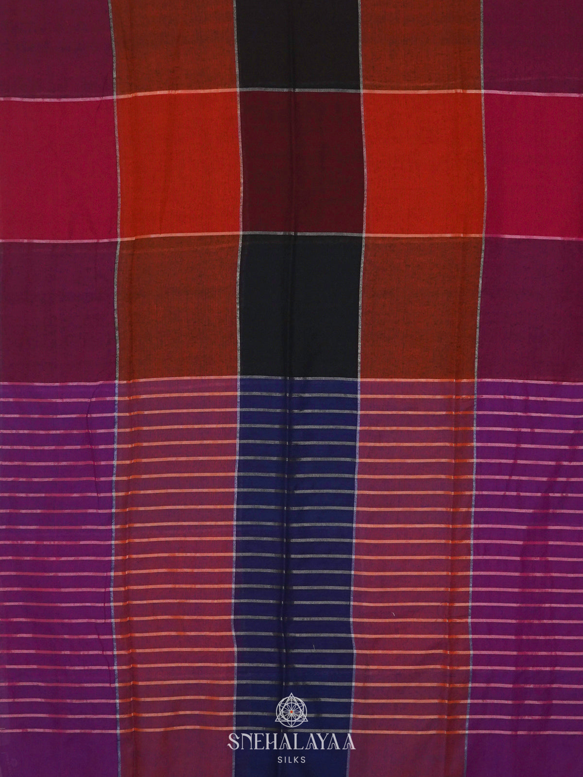Multicolour Mul Cotton Saree