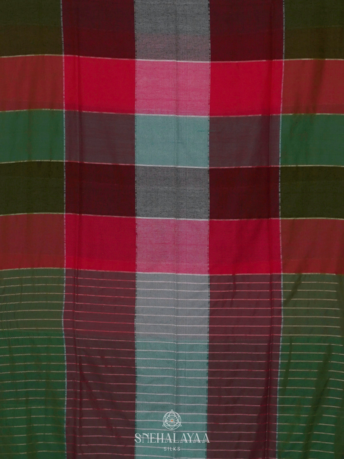 Multicolour Mul Cotton Saree
