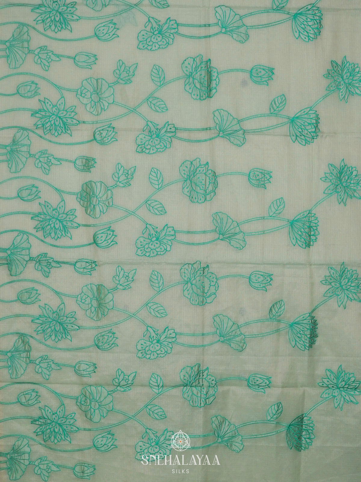 Teal Green Kota Saree