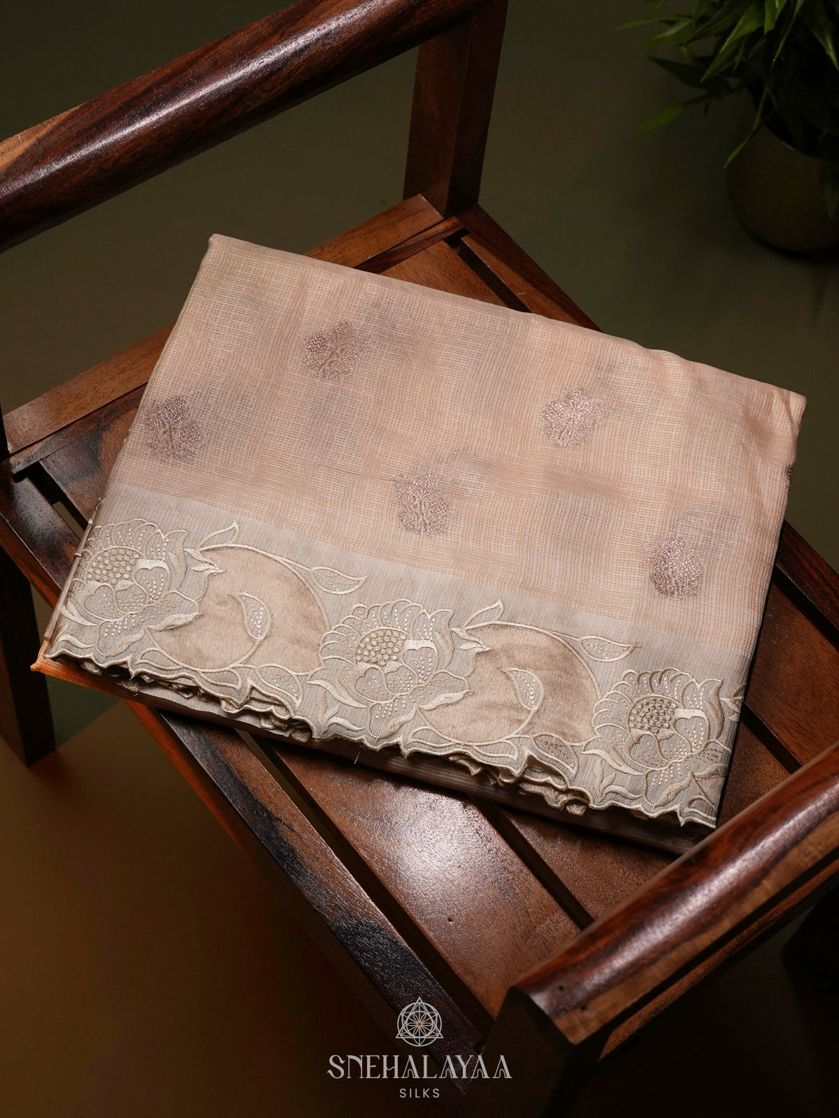 Cream Kota Saree