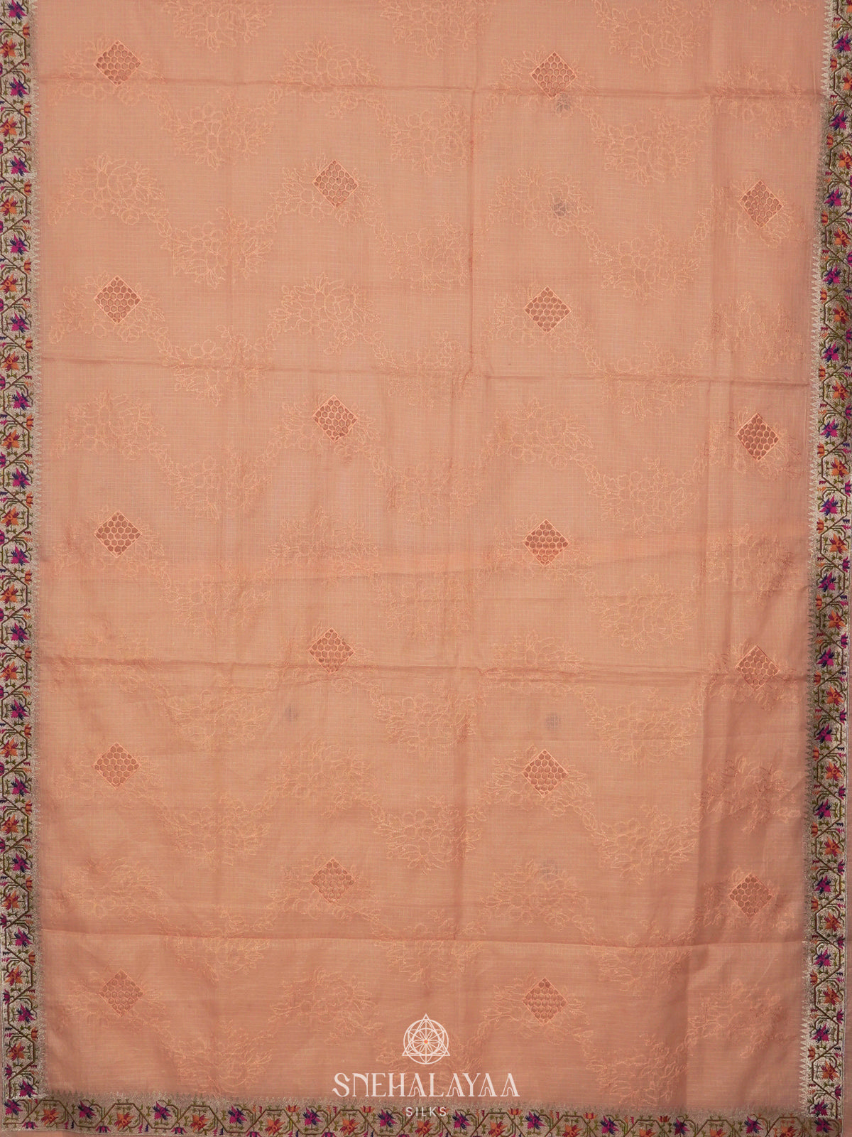 Peach Kota Saree