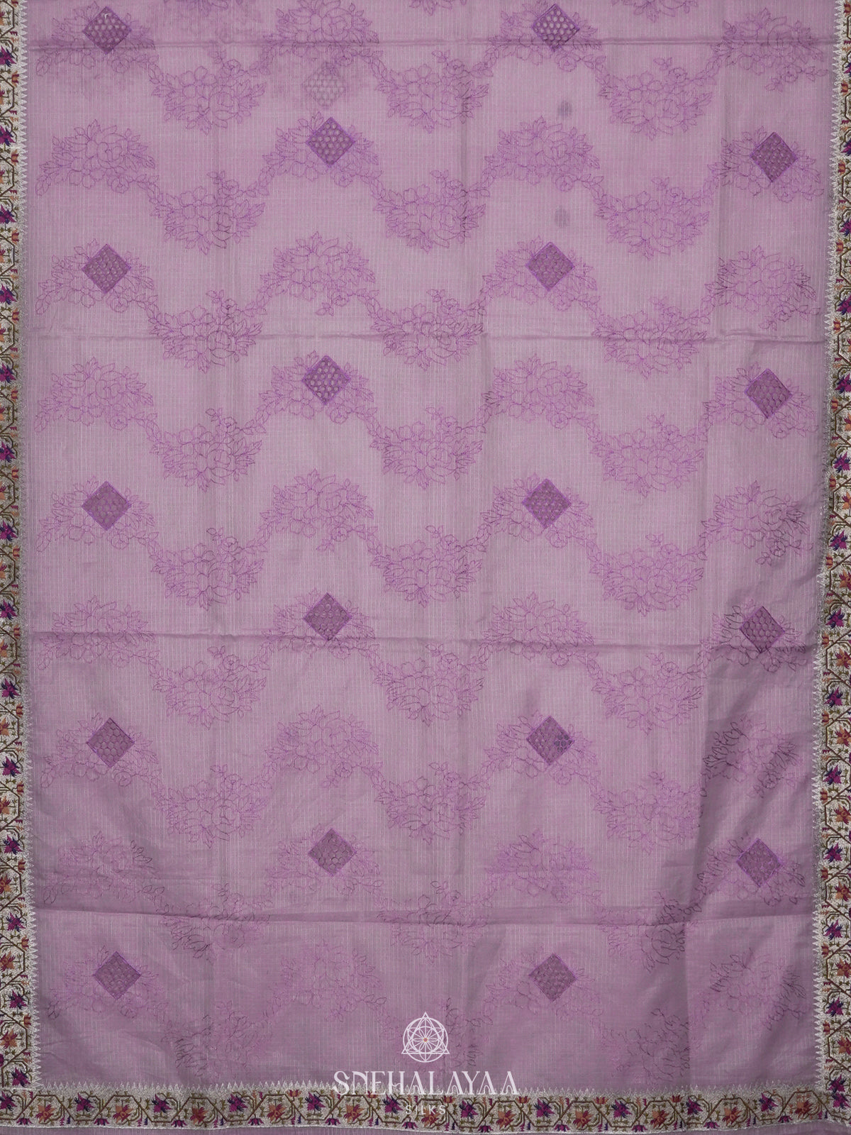 Lavender Kota Saree